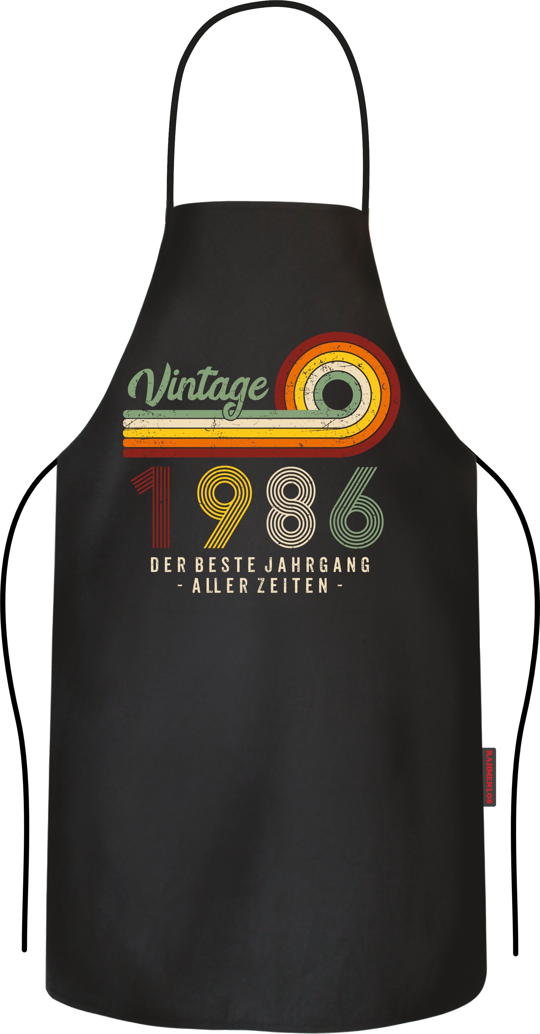 LOBO NEGRO® Grillschürze als Geschenk zum 40. Geburtstag Vintage bester Jahrgang 1986