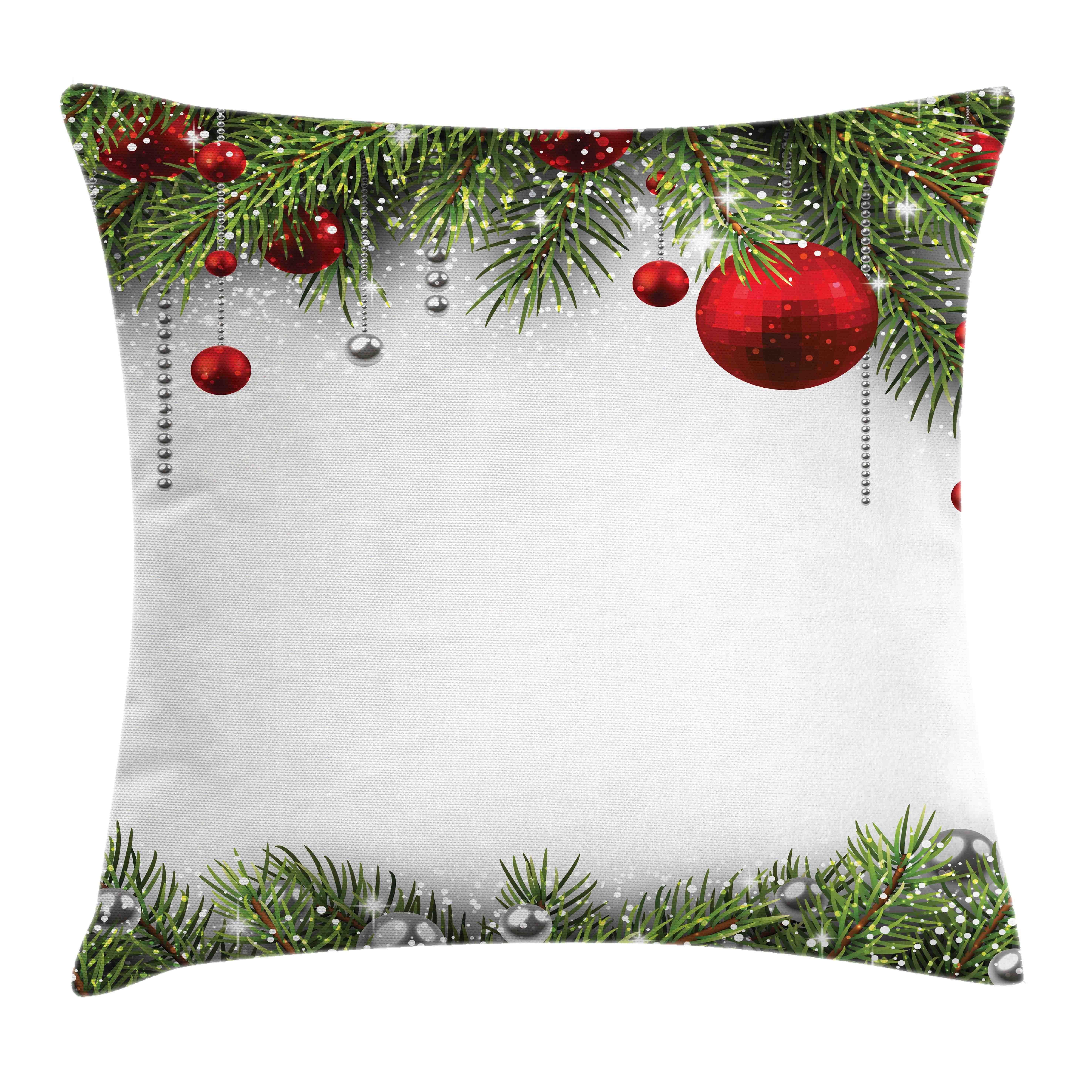 Kissenbezüge Reißverschluss Kissenhülle Weihnachten Abakuhaus Farbfesten Beidseitiger mit Farben Baum (1 Noel Baulbes Druck, Stück)
