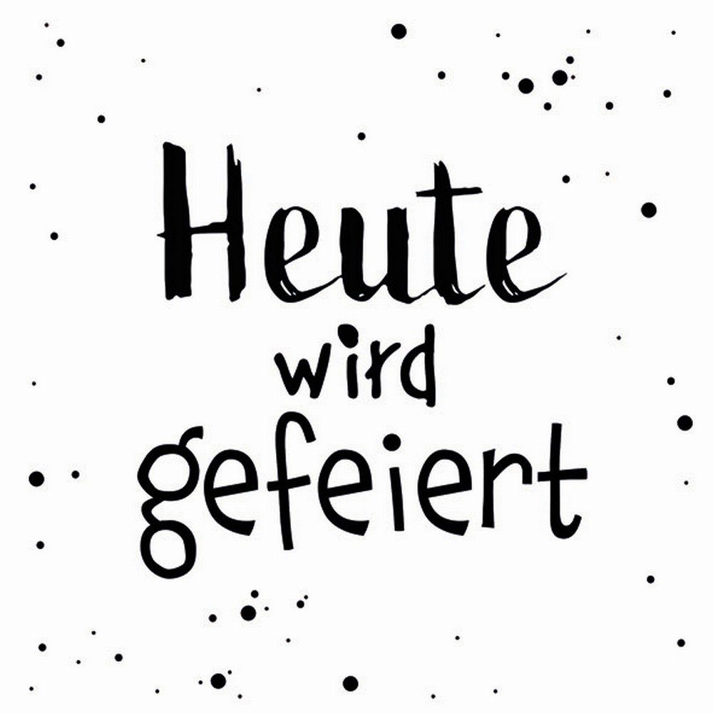 Ambiente Luxury Paper Products Papierserviette 20 Servietten Heute wird gefeiert 33x33cm, (20 St)