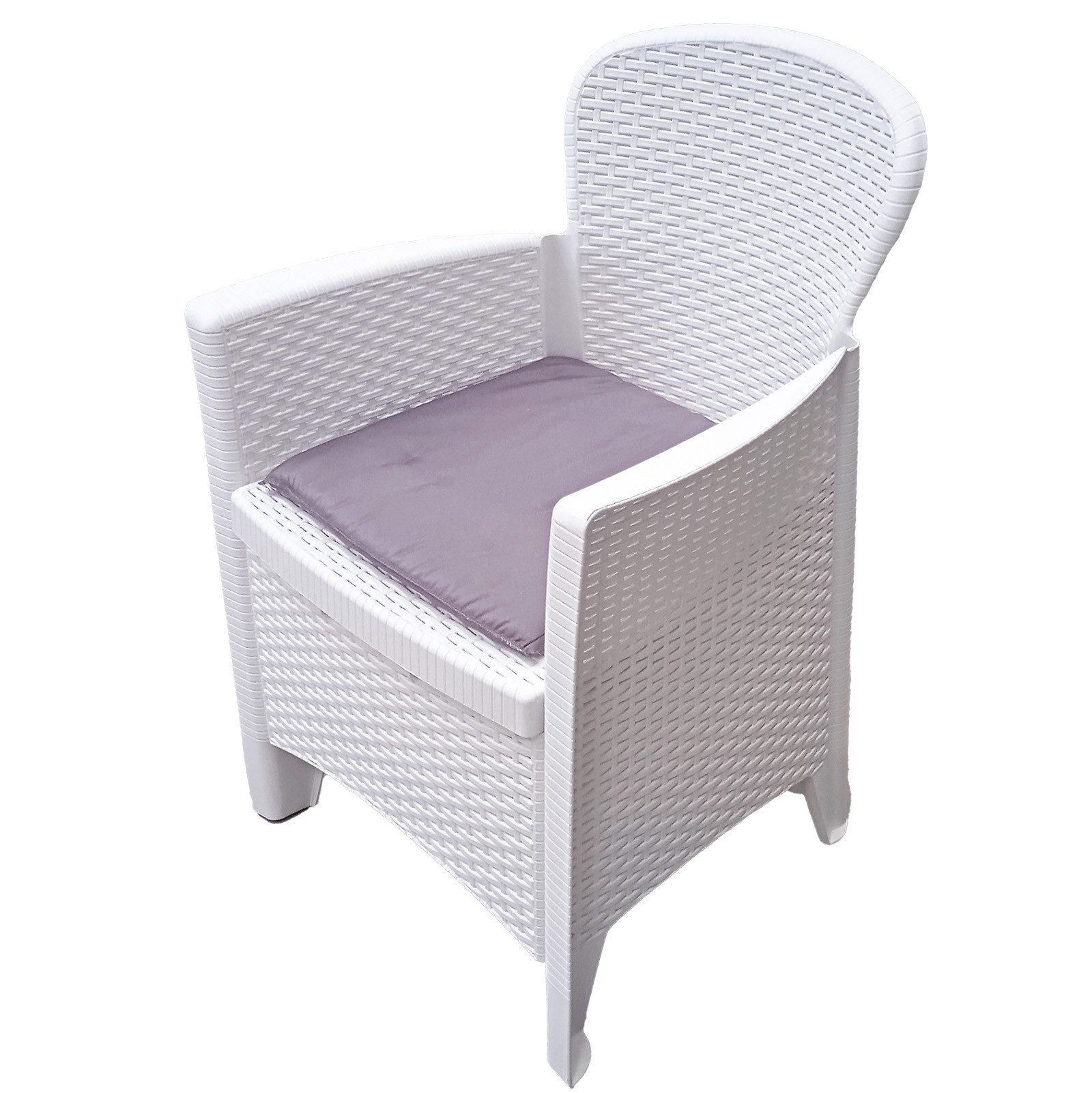 Progarden Gartenlounge-Set Anthrazit, (3-tlg), Loungeset, 1 Beistelltisch, 2 Stühle