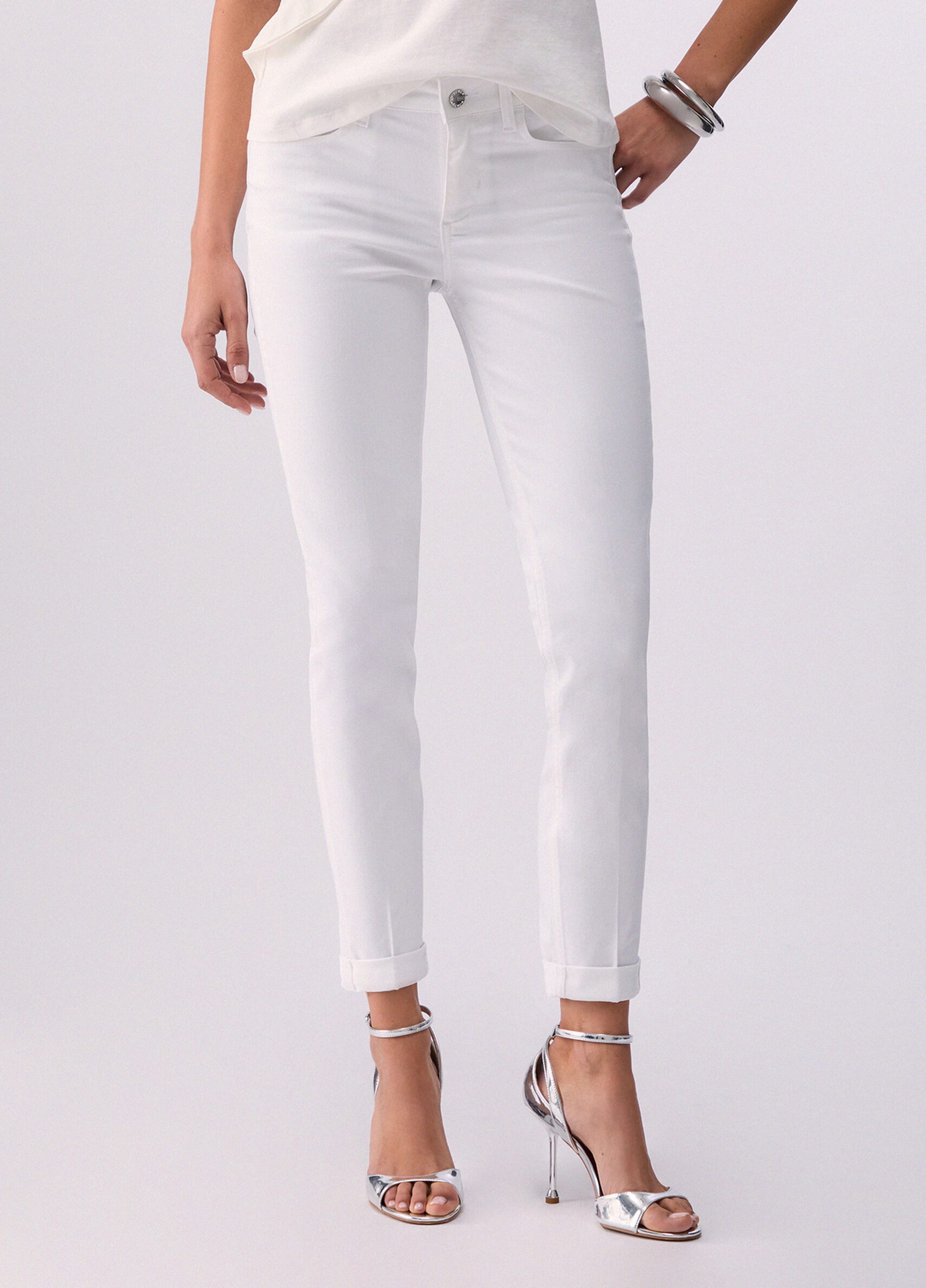 Liu Jo Stoffhose - Skinny-Hose Damen - Stoffhose - weiße Hose Damen