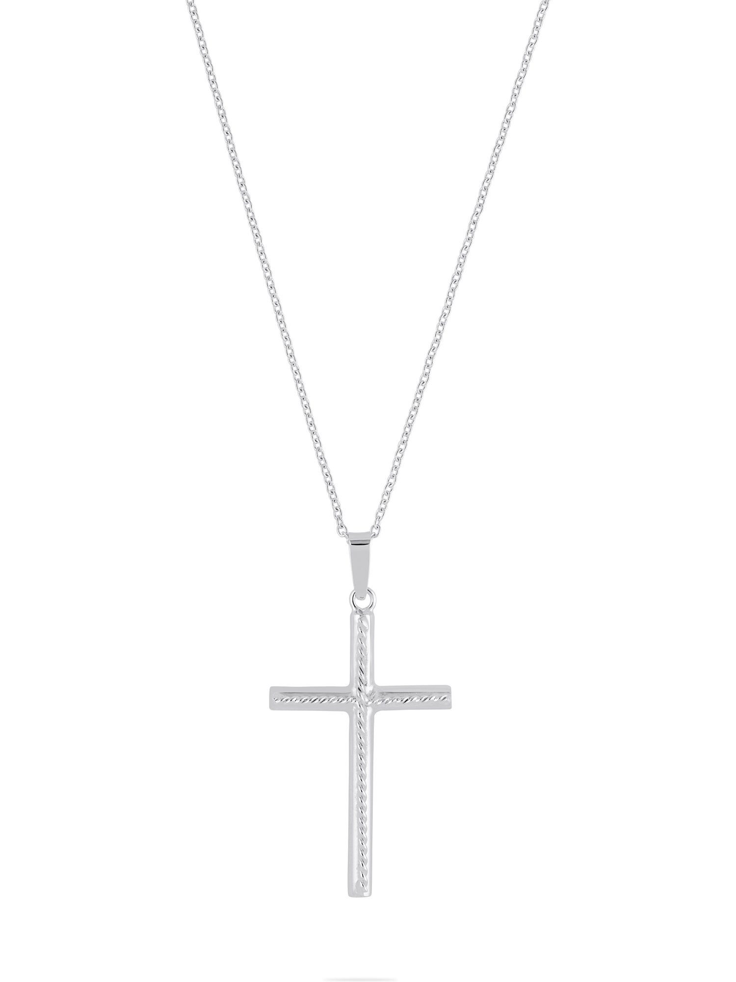 Collier CHRIST Herren-Kette 925er Silber, recycelt Kreuz