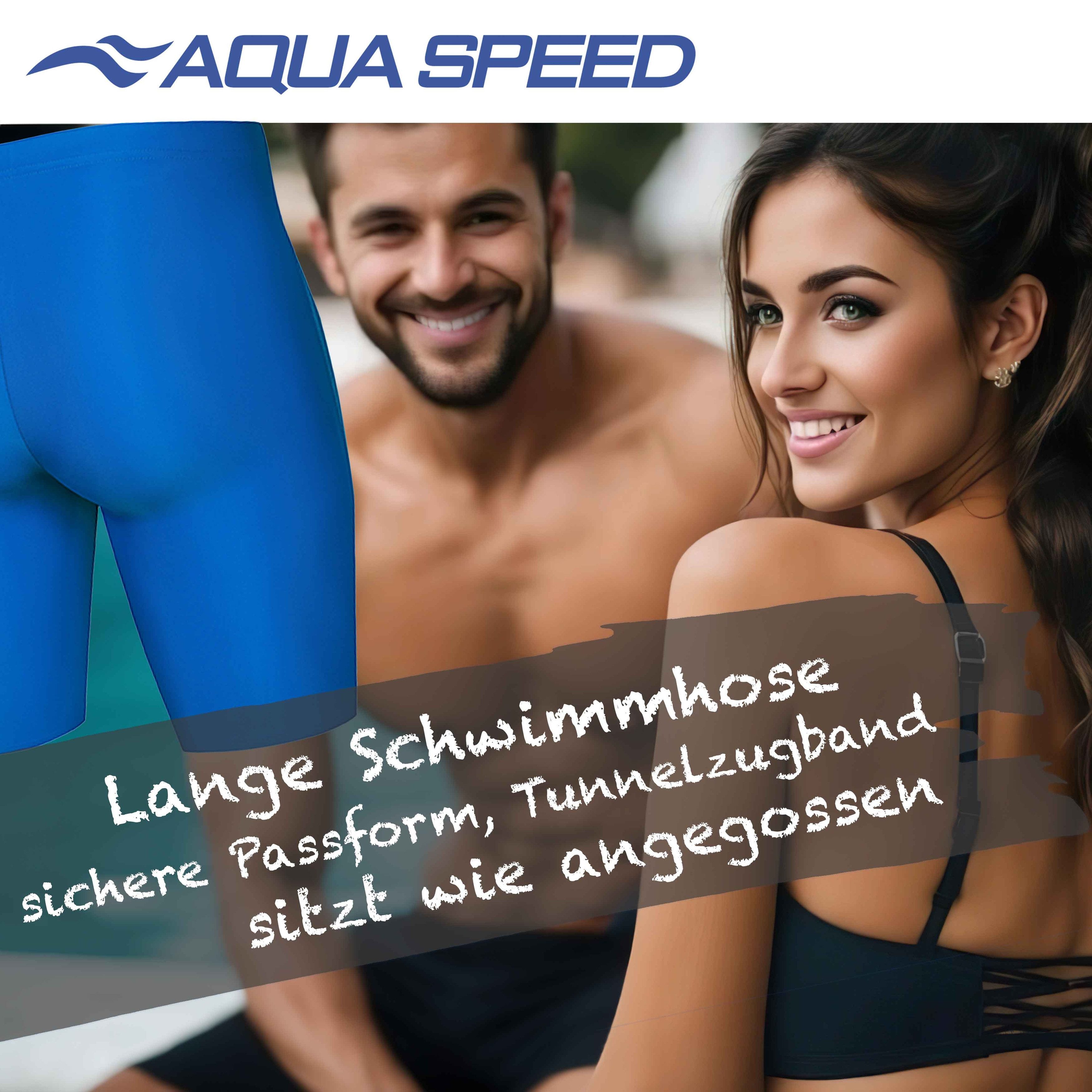 Aqua Speed Badehose Elastische Schwimmhose Longbay L Viel Bewegungsfreiheit (Atmungsaktives Material für ein angenehmes Tragegefühl im Wasser) Hoher Elasthan-Anteil für maximale Beweglichkeit & Passform