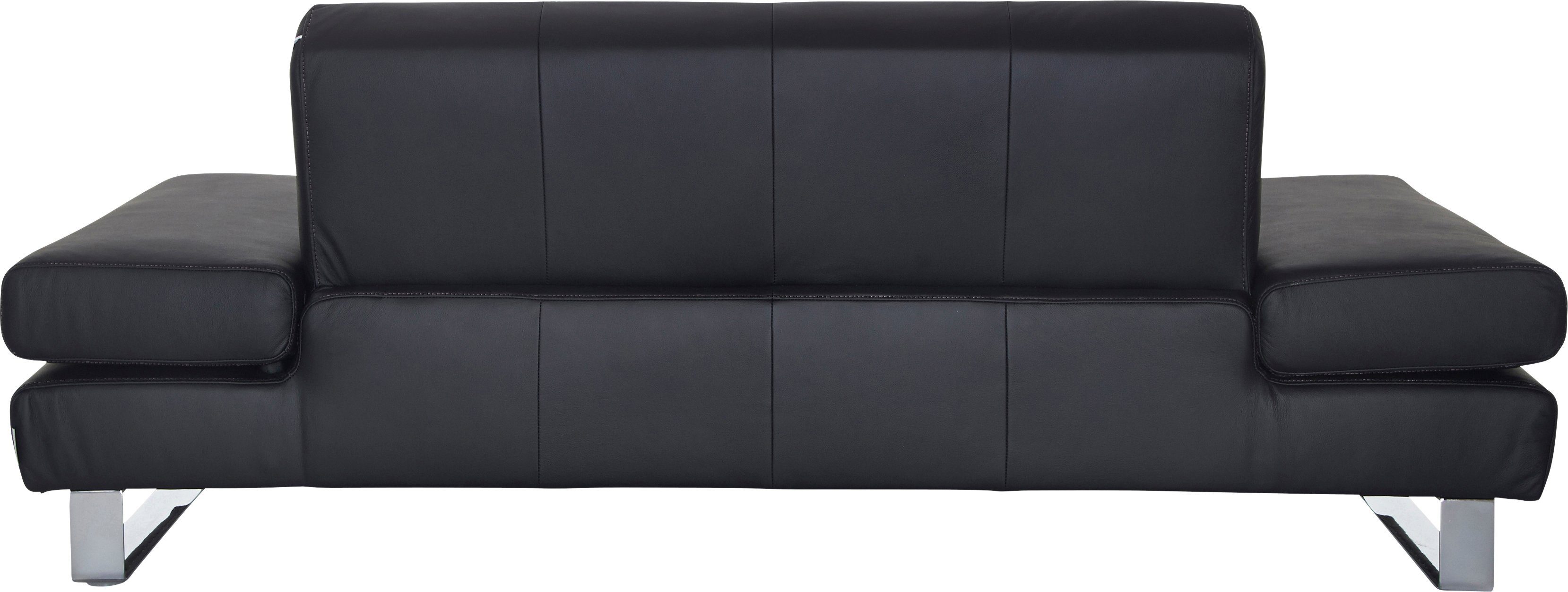 W.SCHILLIG 2-Sitzer taboo, Z59 Übertiefe, inklusive mit schwarz mit Armlehnenverstellung, Kontrastnaht