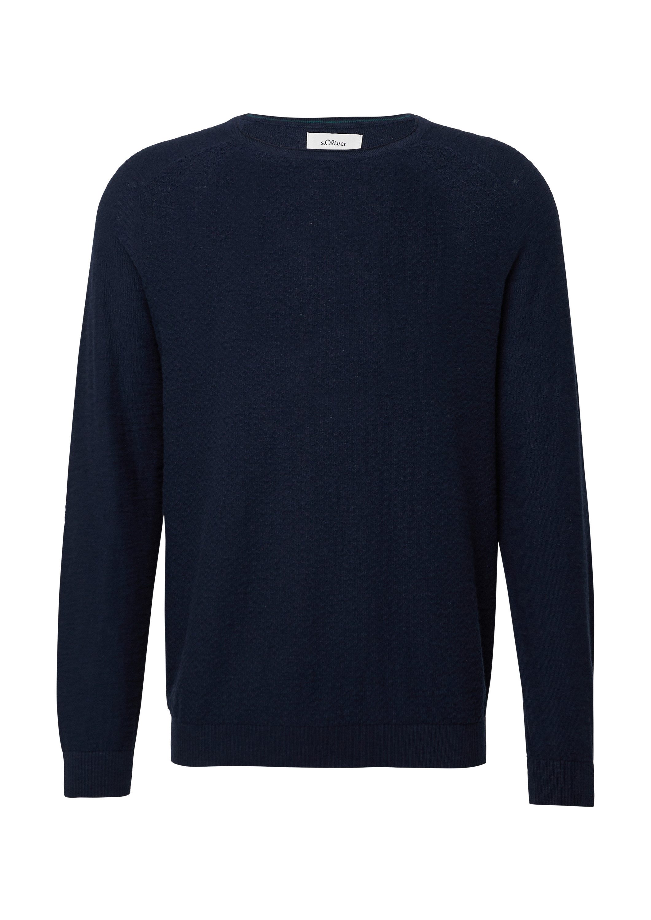 s.Oliver Longpullover Strickpullover Strukturierter Pullover aus günstig online kaufen