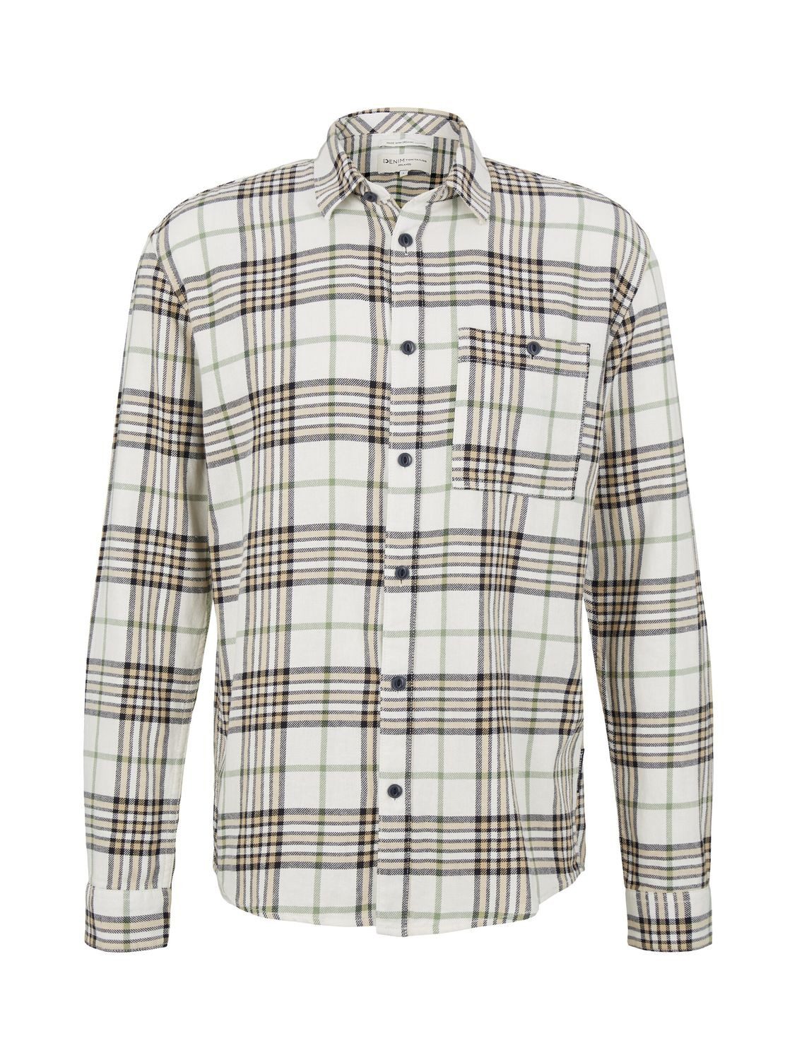 TOM TAILOR Denim Langarmhemd CHECKED (1-tlg)