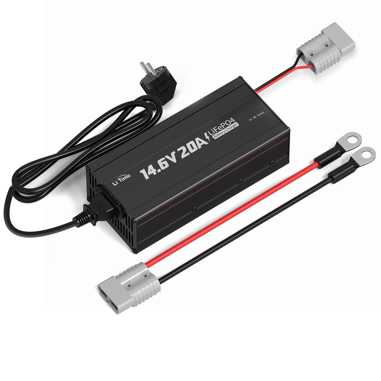 LiTime LiTime 14.6V 20A Lithium Batterieladegerät Akku-Set (14.6 V, 1 St), Geeignet für LiTime 12V LiFePO4 Lithium Batterie