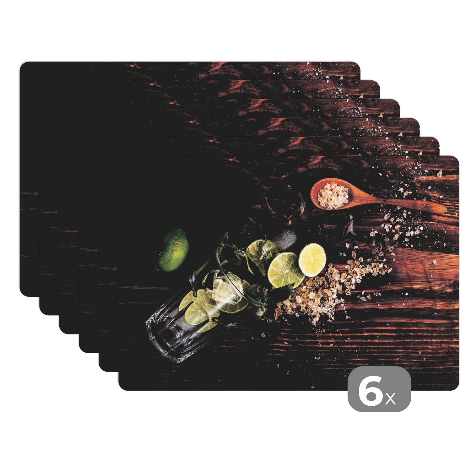 Platzset Cocktail - Obst - Limette