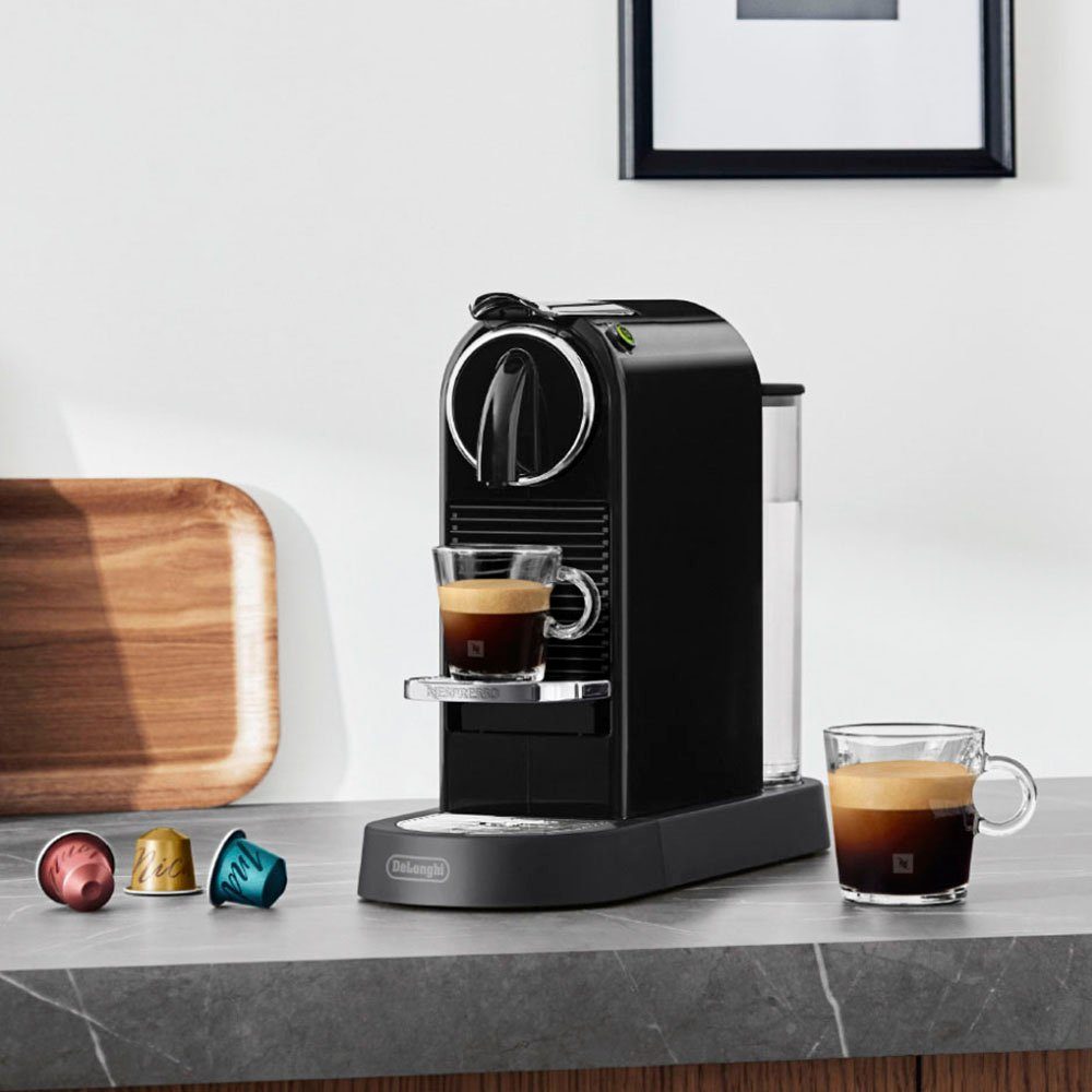 Nespresso Kapselmaschine CITIZ EN 167.B DeLonghi, von Kapseln Black, inkl. mit 7 Willkommenspaket