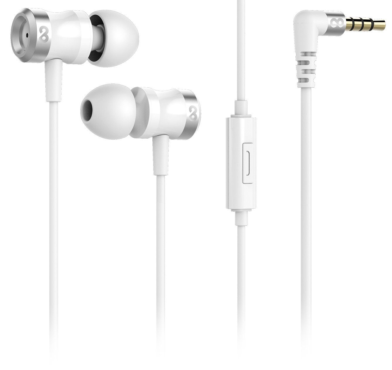 conecto conecto In-Ear Наушники / Earphones mit 3 Ohrpassstücken (optional: In-Ear-Kopfhörer (In-Ear Ohrhörer, Headset)