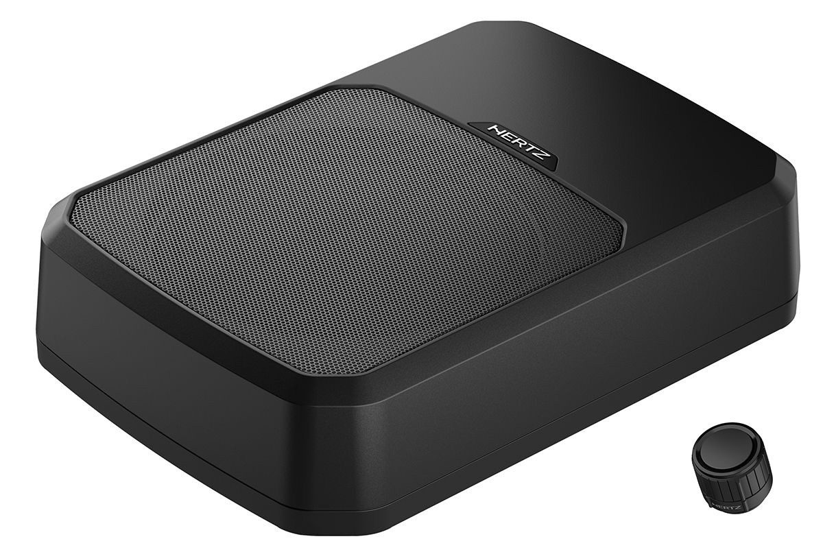 Hertz DBA 201 F, flacher Aktivsubwoofer Auto-Subwoofer (220 W, max.: W 20 cm)