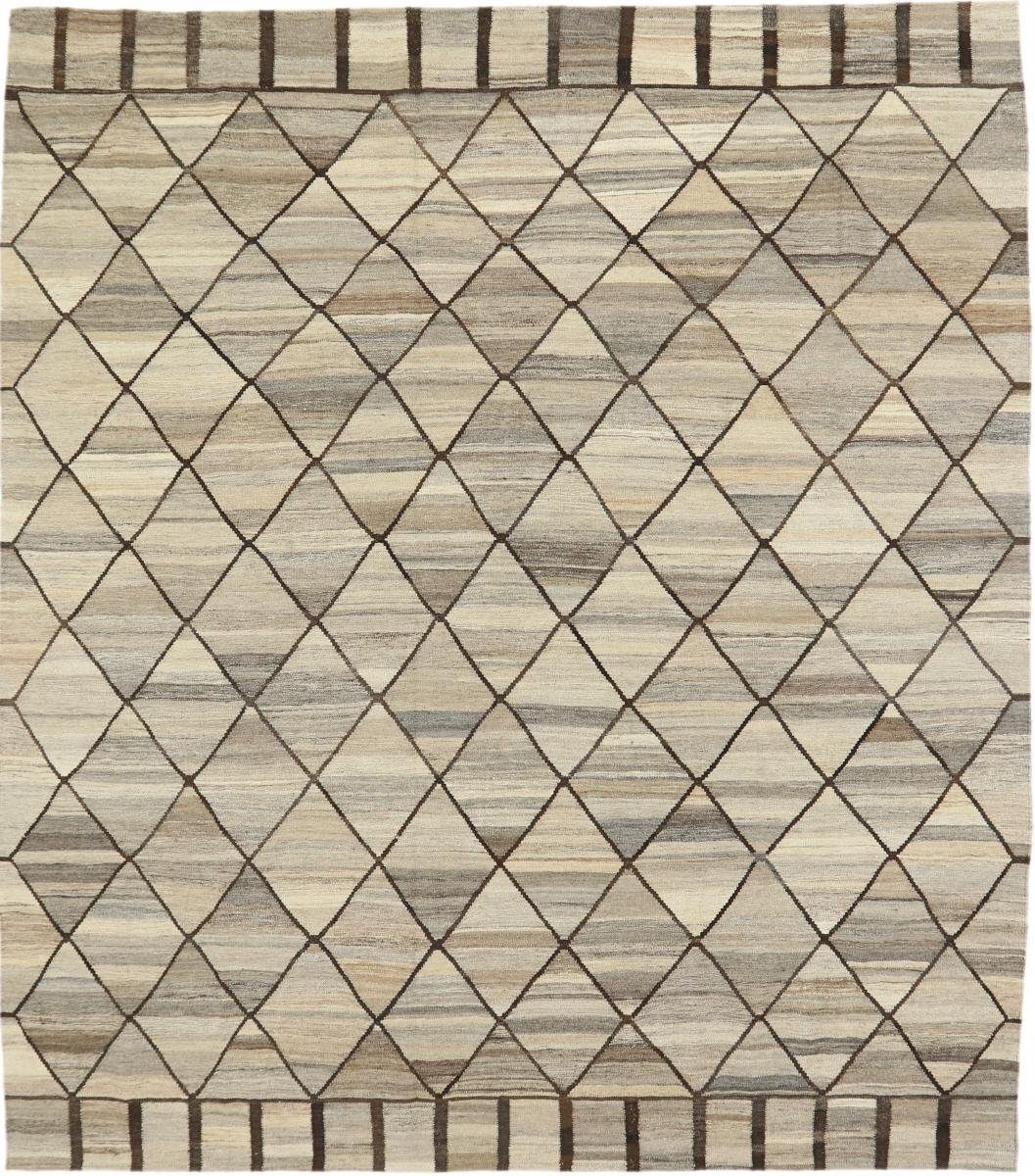 Orientteppich Kelim Berber Design 258x290 Handgewebter Moderner Orientteppich, Nain Trading, rechteckig, Höhe: 3 mm