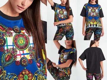 Versace T-Shirt VERSACE JEANS COUTURE PATTERNED Barock Top Bluse Shirt Oversized T-shi