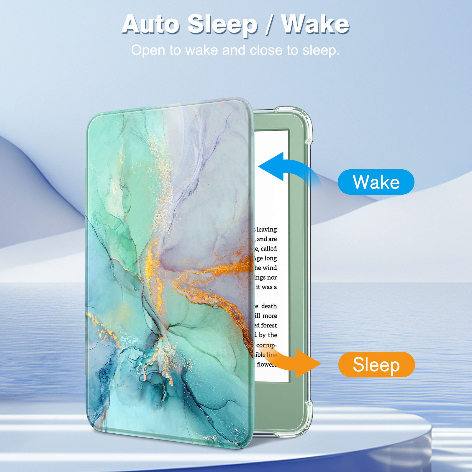 Fintie E-Reader-Hülle für 6" Kindle (11. Generation)–2024/2022, Clear Weich TPU Schutzhülle, mit Auto Sleep/Wake für 6 Zoll Kindle Basic 2024 – Bild 5 von 5
