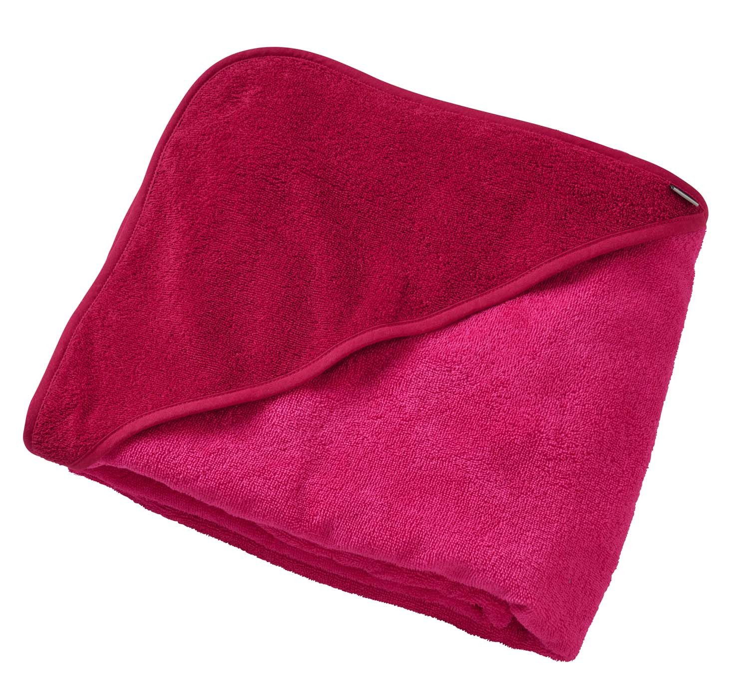JAKO-O Handtücher JAKO-O Kapuzenhandtuch Kinder 140 x140cm, fuchsia, Walkfrottier