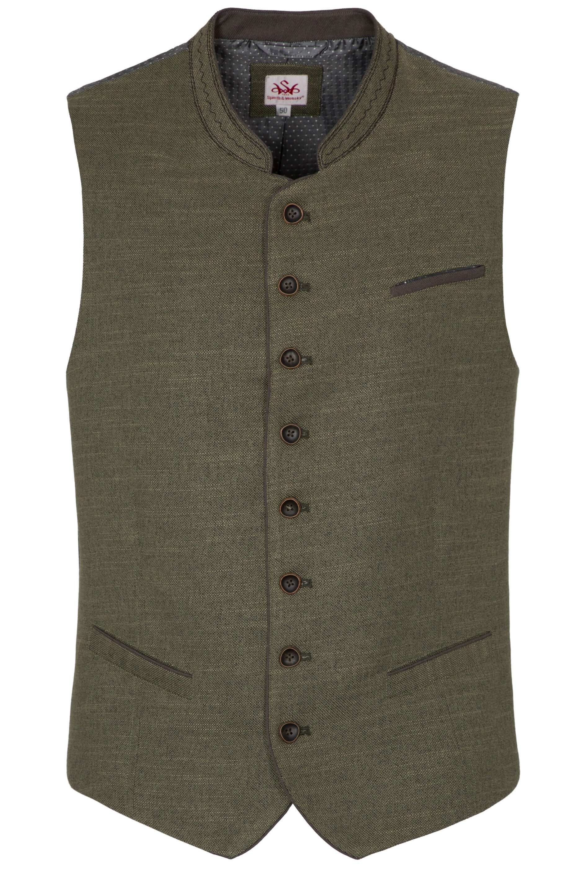 Spieth & Wensky Trachtenweste (1-tlg) in feiner Jeansoptilk günstig online kaufen