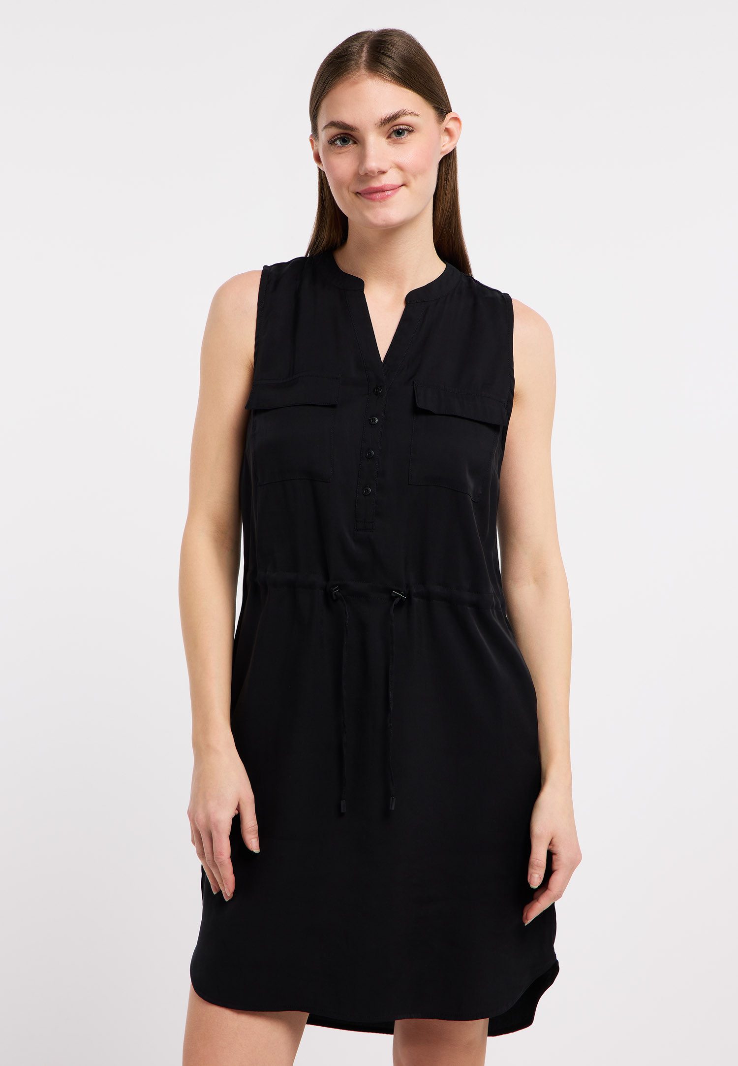 Ragwear Sommerkleid ROISSIN Viskosemischung mit Brusttaschen, Taillenband und Anti-Knitter-Finish