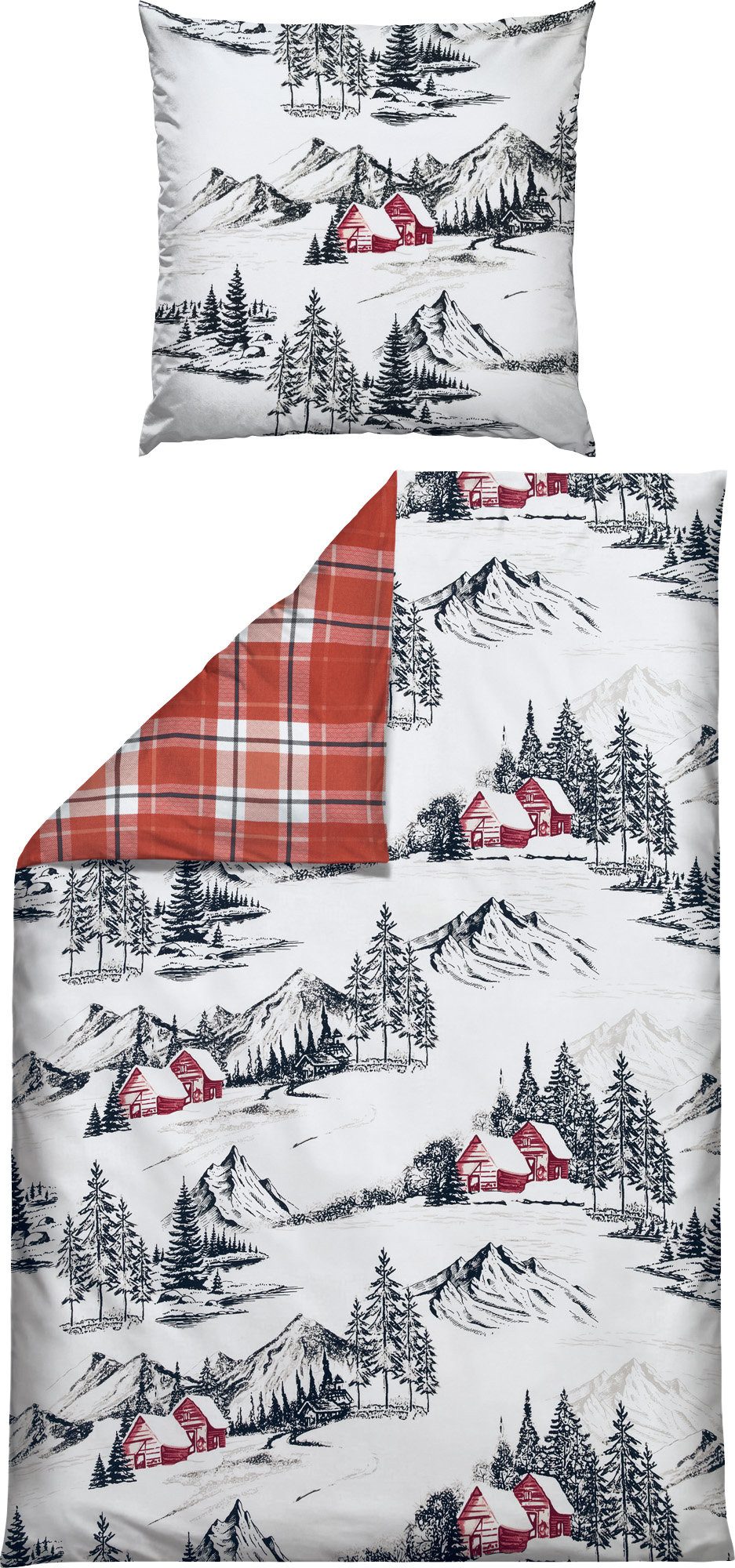 Erwin Müller Bettwäsche Wendebettwäsche, Baumwolle, Karo günstig online kaufen