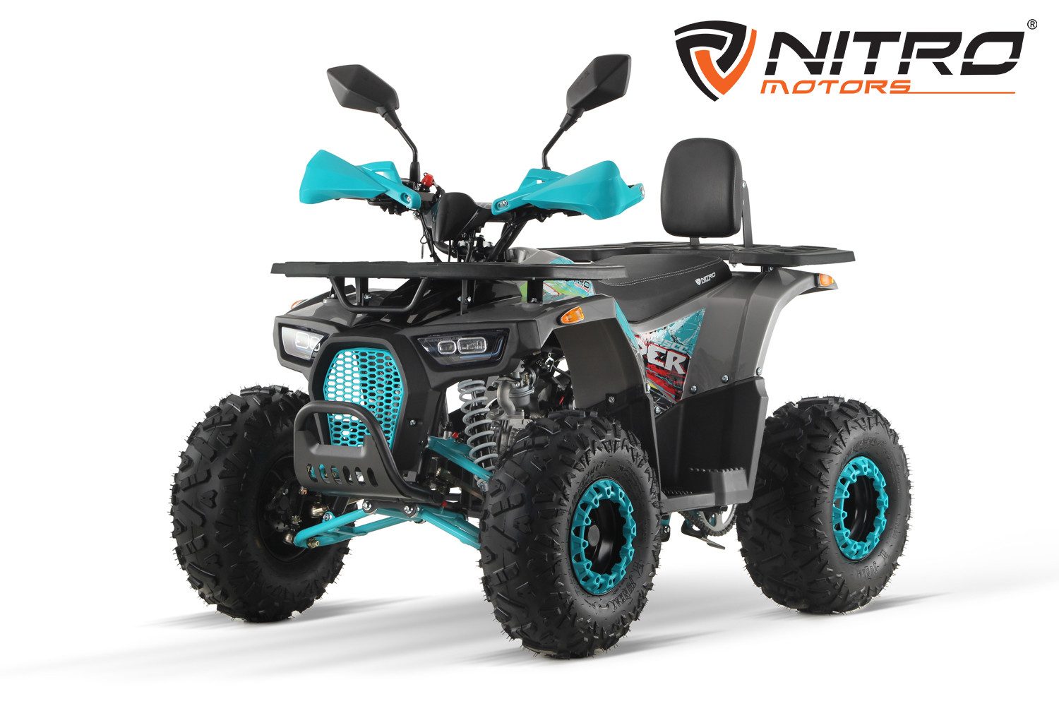 Nitro Motors Quad NITRO MOTORS 125cc midi Kinder Quad Dustrider RS8-A Sport, 125,00 ccm, 45 km/h, E-Start, LED Beleuchtung, Spur/Sturz einstellbar, stufenlose Drossel