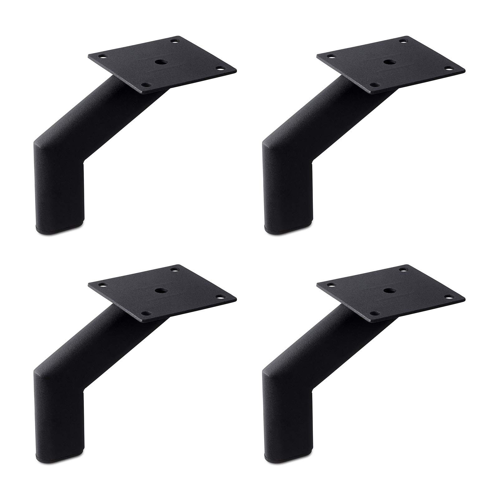 SO-TECH® Möbelfuß 4 Stück ANGO 147 x 85 x 120 mm schwarz pulverbeschichtet, Schrankfuß Bettfuß