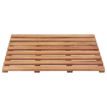 Badematte Badematten 2 Stk. Massivholz Akazie 56 x 37 cm/ vidaXL, Höhe 2.4 mm, Holz