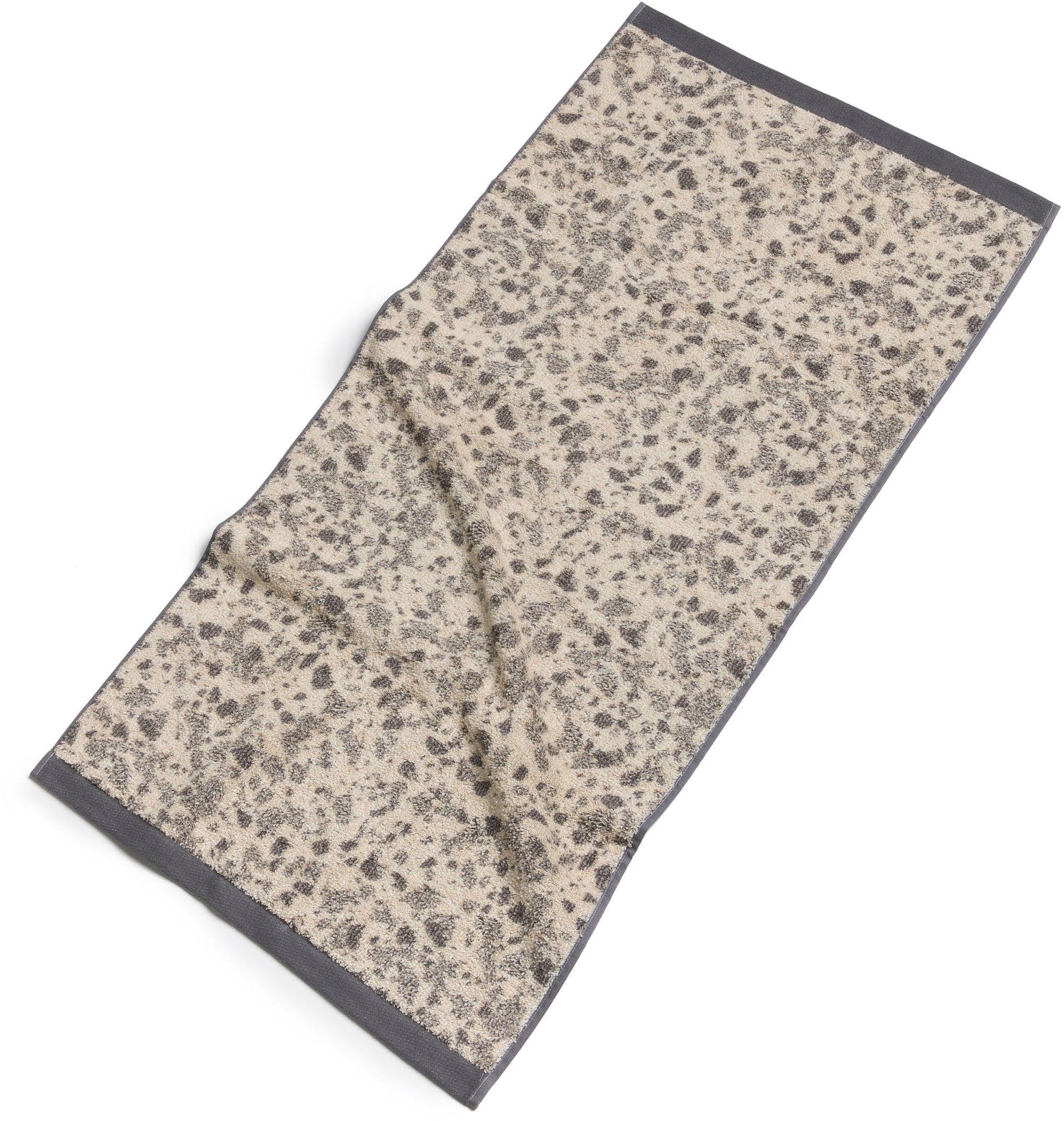 Walkfrottier Möve Jacquard-Muster (1-St), Duschtücher Stone, beige