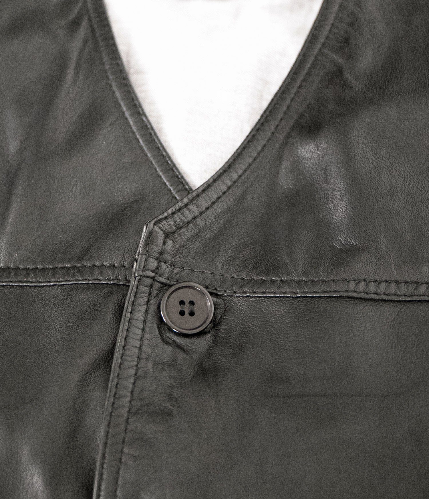 Maddox Lederweste Georgio MADDOX - Herren Lederweste Lammnappa schwarz