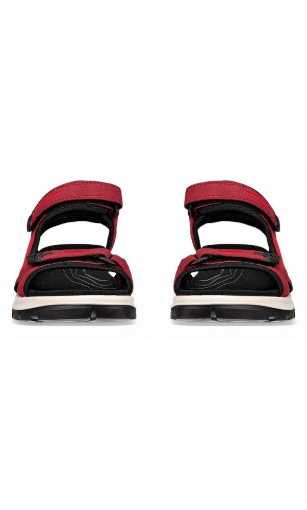 Ecco Yucatan Leder rot/schwarz Damen Sandale – Bild 2 von 5