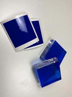SpiceLED Lampenschirm Farbfilter für Acrylgläser, Blau, Blutorange, Gelb, Grün, Violett, Zubehör ShineLED-6, Farbfilterfolie für Acrylgläser, blau