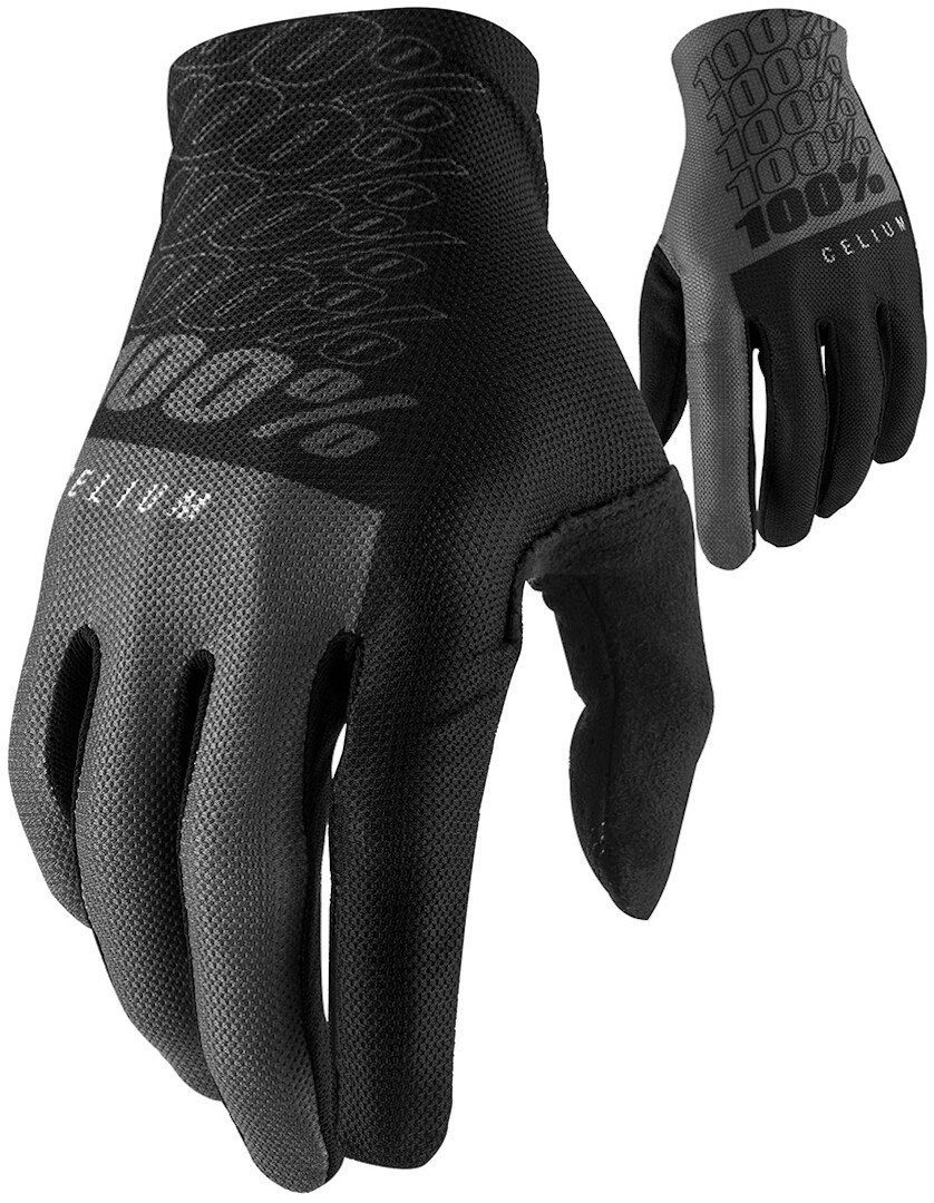 100% Fahrradhandschuhe Celium Fahrrad Handschuhe Black/Gray