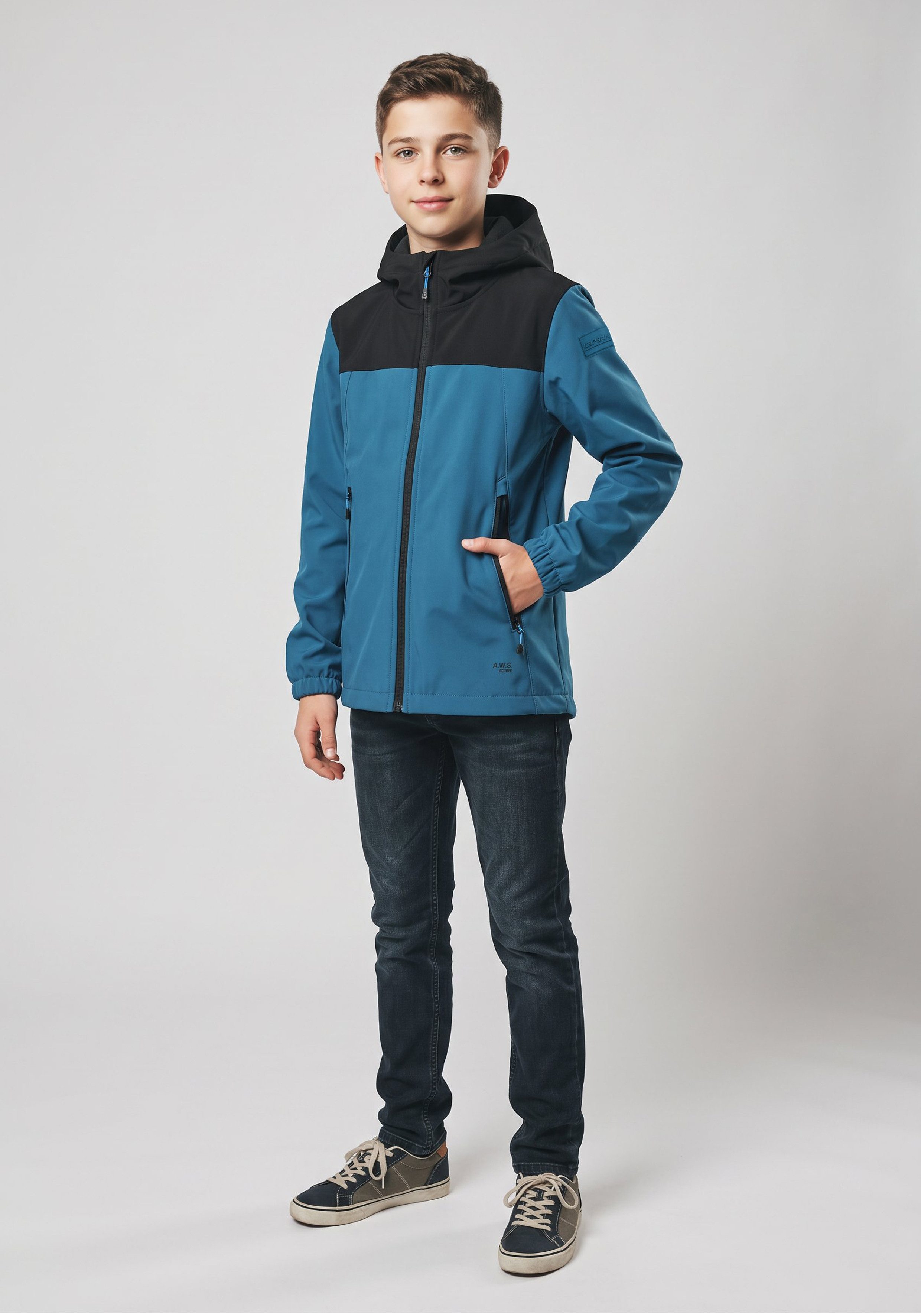 Icepeak Softshelljacke ICEPEAK KONAN JR Reißverschlusstaschen, atmungsaktiv, winddicht, wasserabweisend – Bild 4 von 5