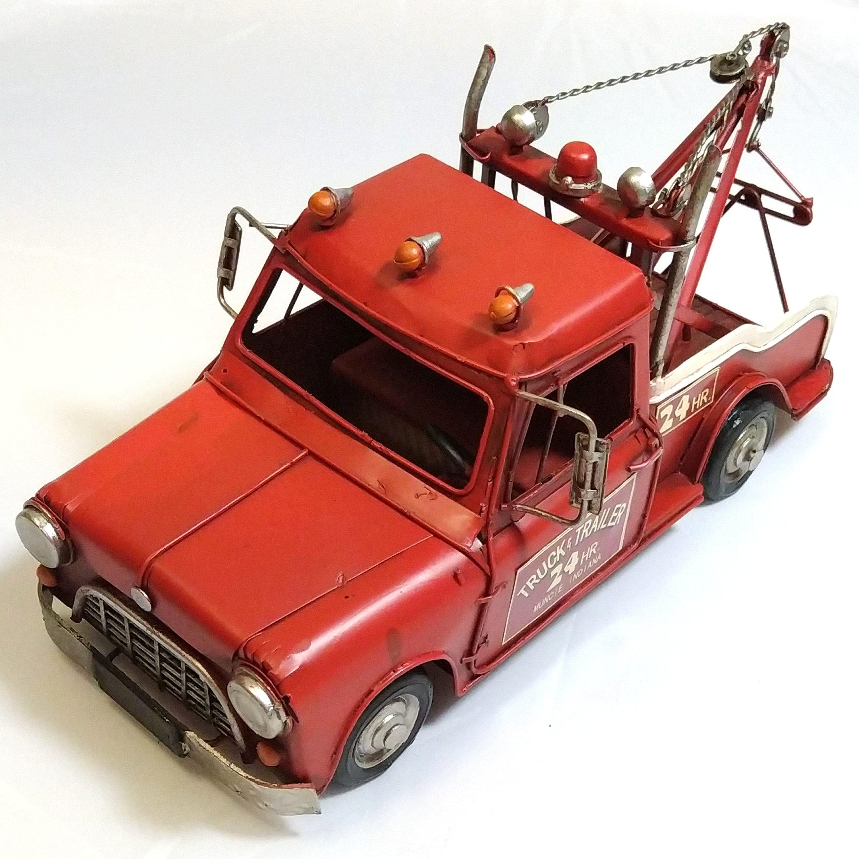 Dynasun Modellauto Car 2004E-8292, (1-tlg), Abschleppwagen Truck Rot 31cm Vintage LKW Abschleppwagen Truckmodell