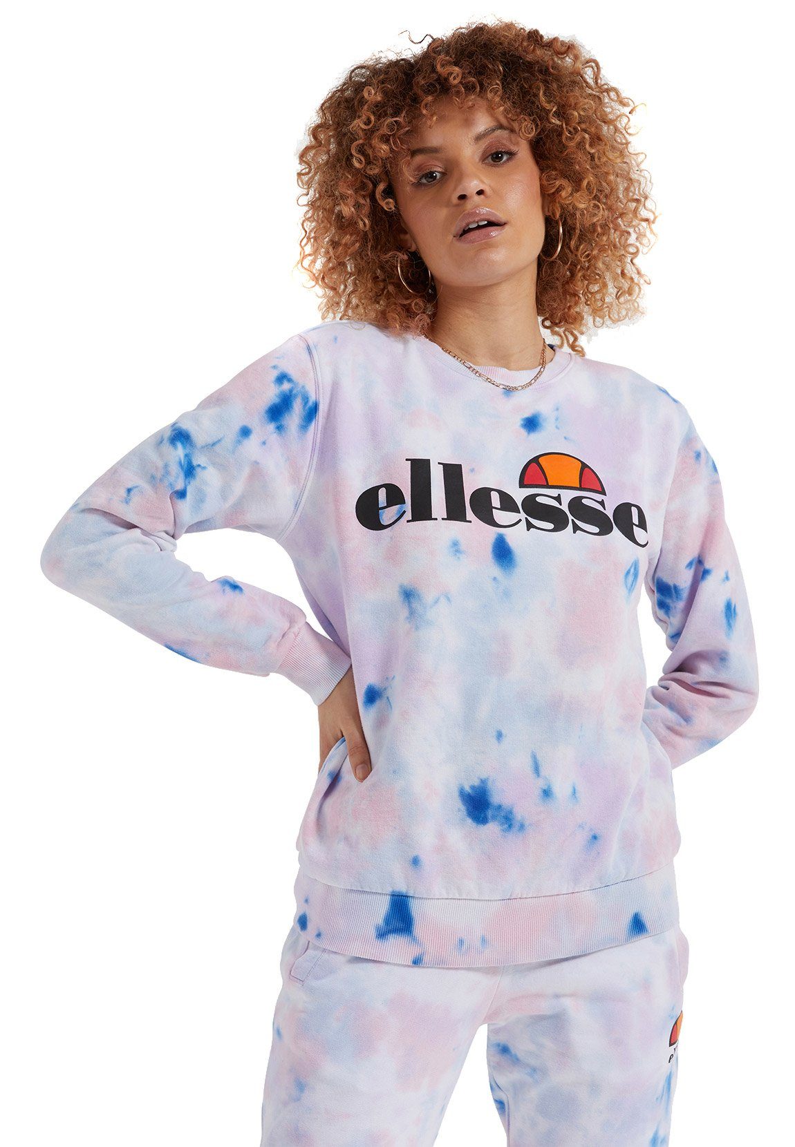 Ellesse Sweater Ellesse Sweater Damen AGATA TIE DYE SWEATSHIRT Tie Dye Rosa  Blau Weiß