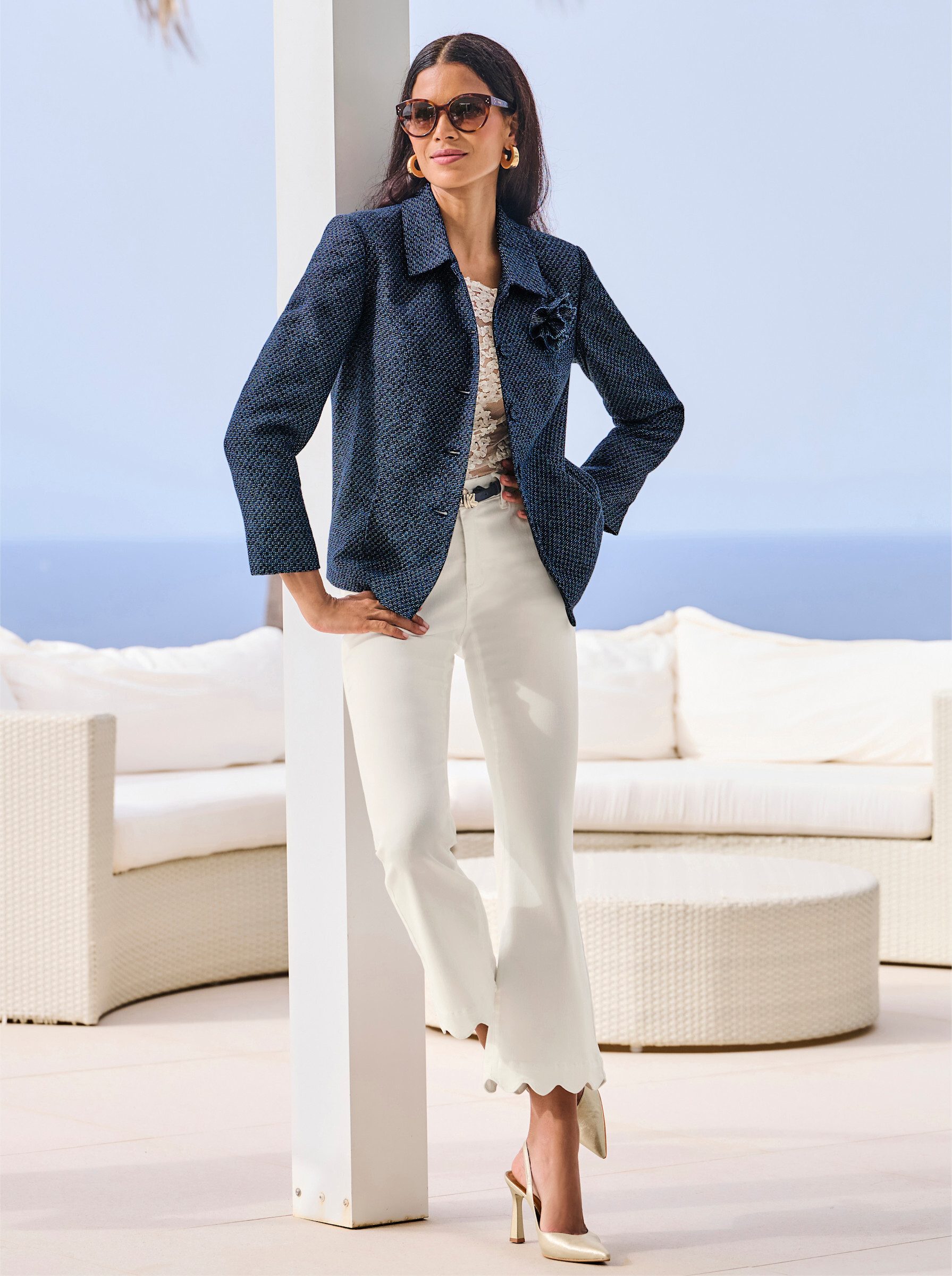 heine Blusenblazer Blazer Langarm