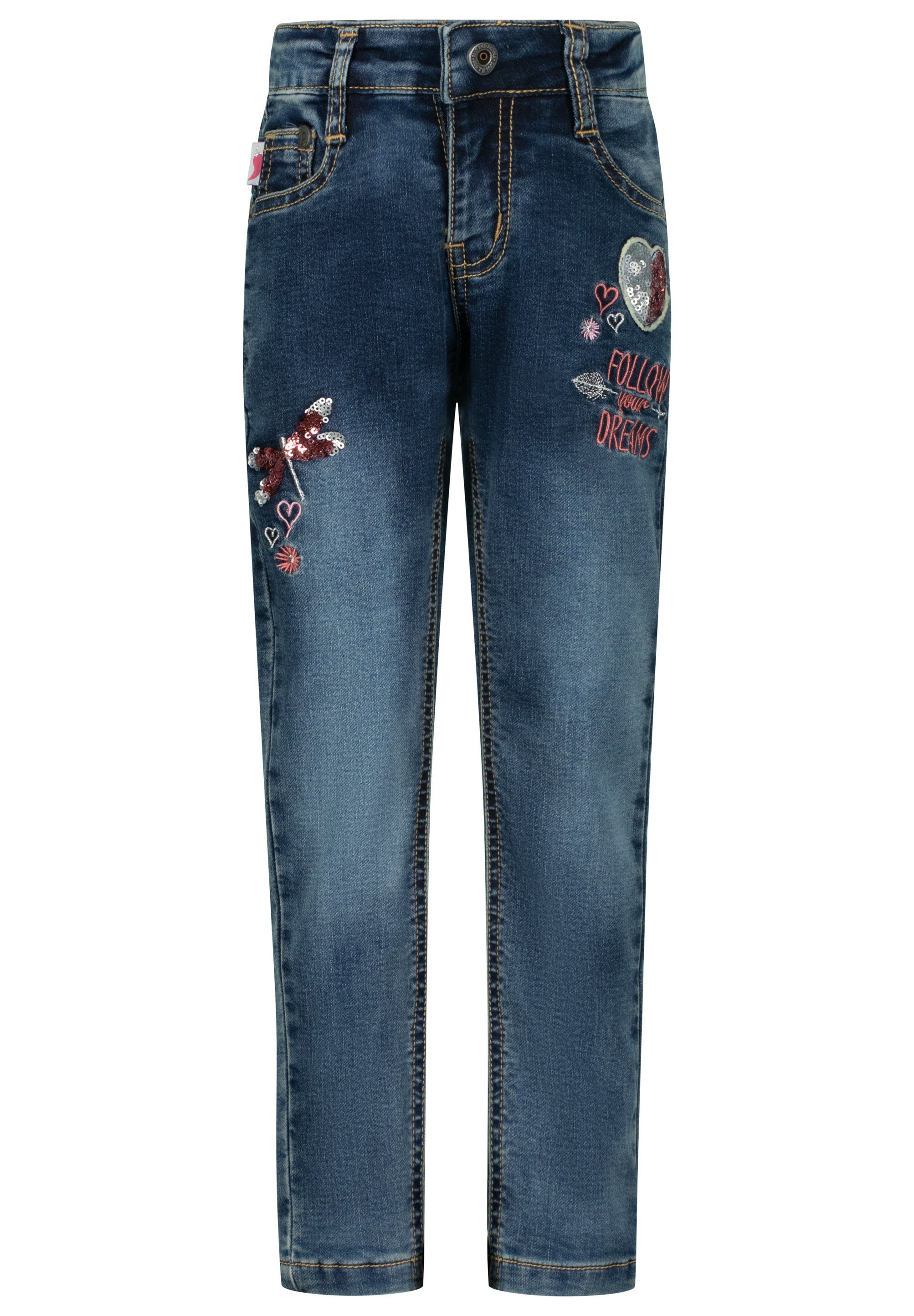 Gerade SALT (1-tlg) PEPPER EMB Jeans Girls Jeans AND Sequin Amazing