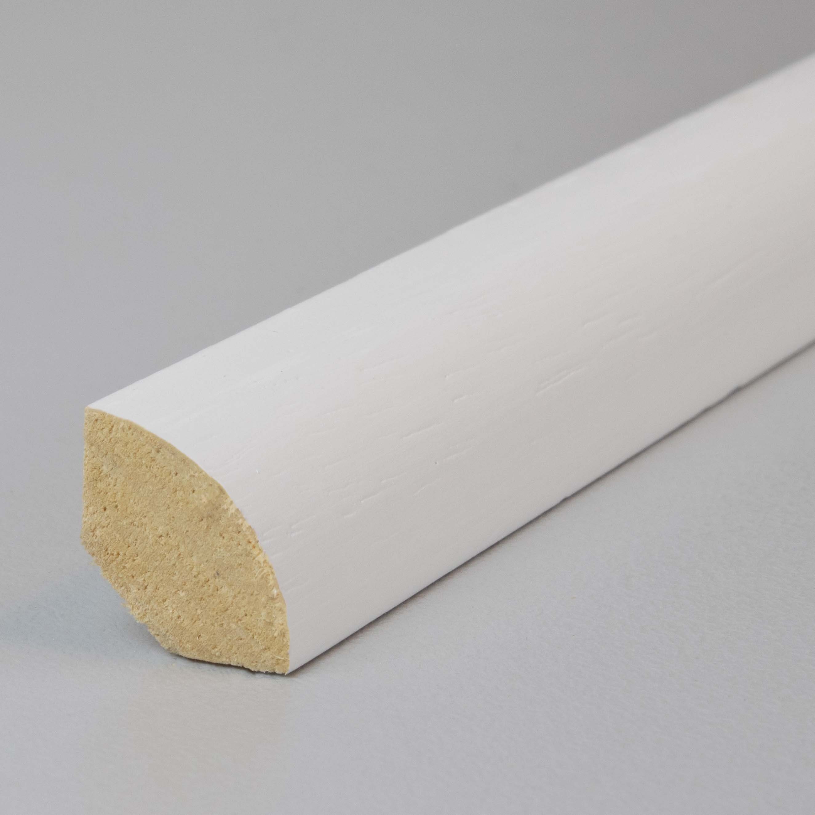 PROVISTON Sockelleisten-Aussenecke 14 x 14 x 400 mm Aussenwinkel Massivholz Weiß by PROVISTON, 2-St.