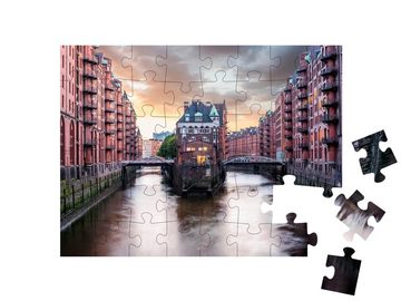 puzzleYOU Puzzle Hamburger Speicherstadt, 48 Puzzleteile, puzzleYOU-Kollektionen Hamburg, Deutsche Städte