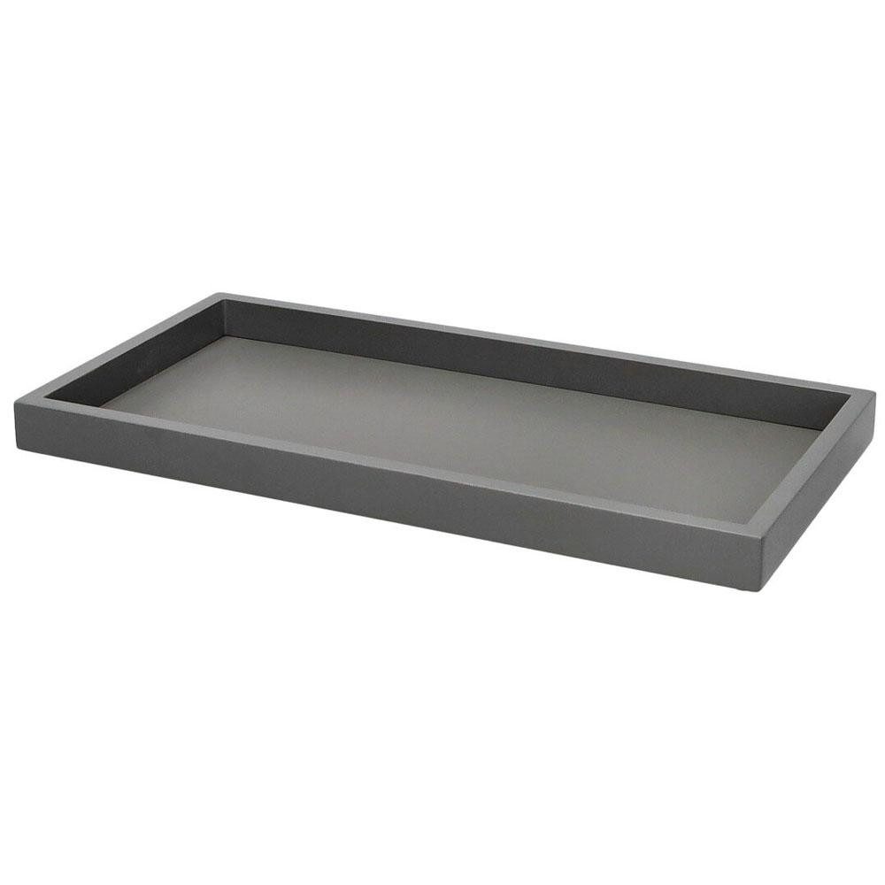 Giftcompany Tablett Tablett Neo Rechteckig Grau Dunkelgrau (30x15cm)