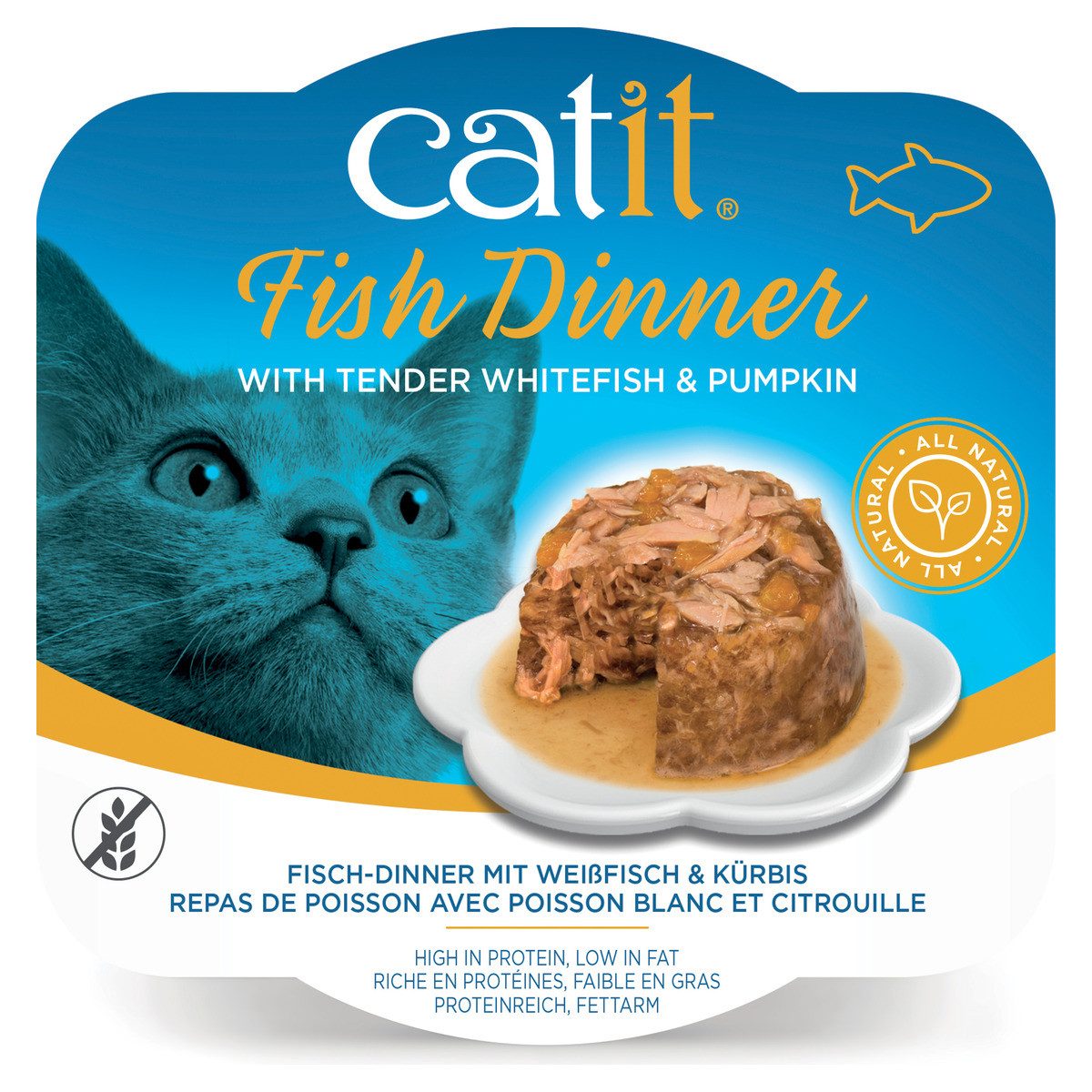 Catit Dinner Fisch mit Maräne & Kürbis 80 g, Trockenfutter für: Katze