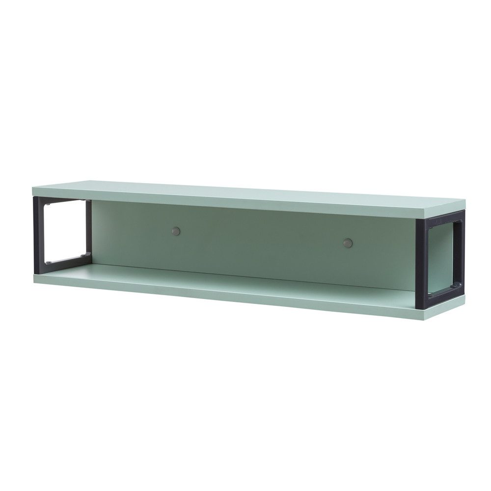 Lomadox Wandregal LIMOGES, Regal Badezimmer Wandregal Ablage mint grün, anthrazit 70x16,2x16,1 cm