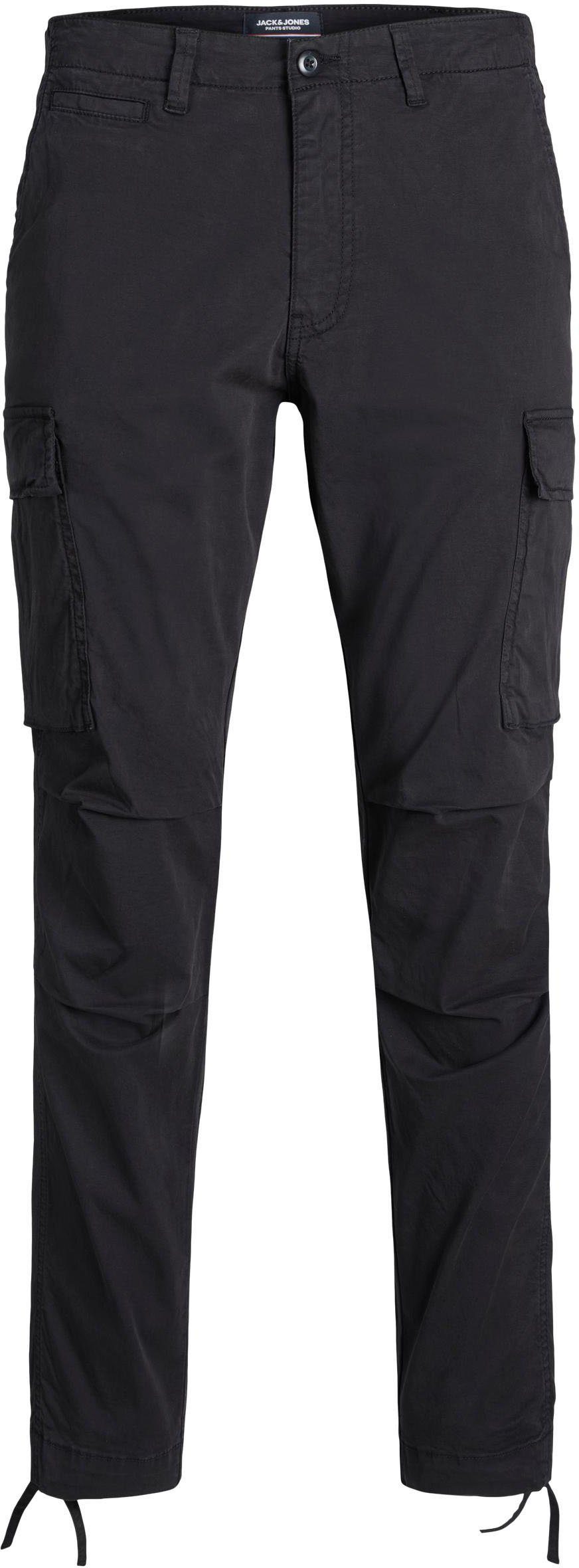 Jones & Jack TUCKER STACE black Cargohose