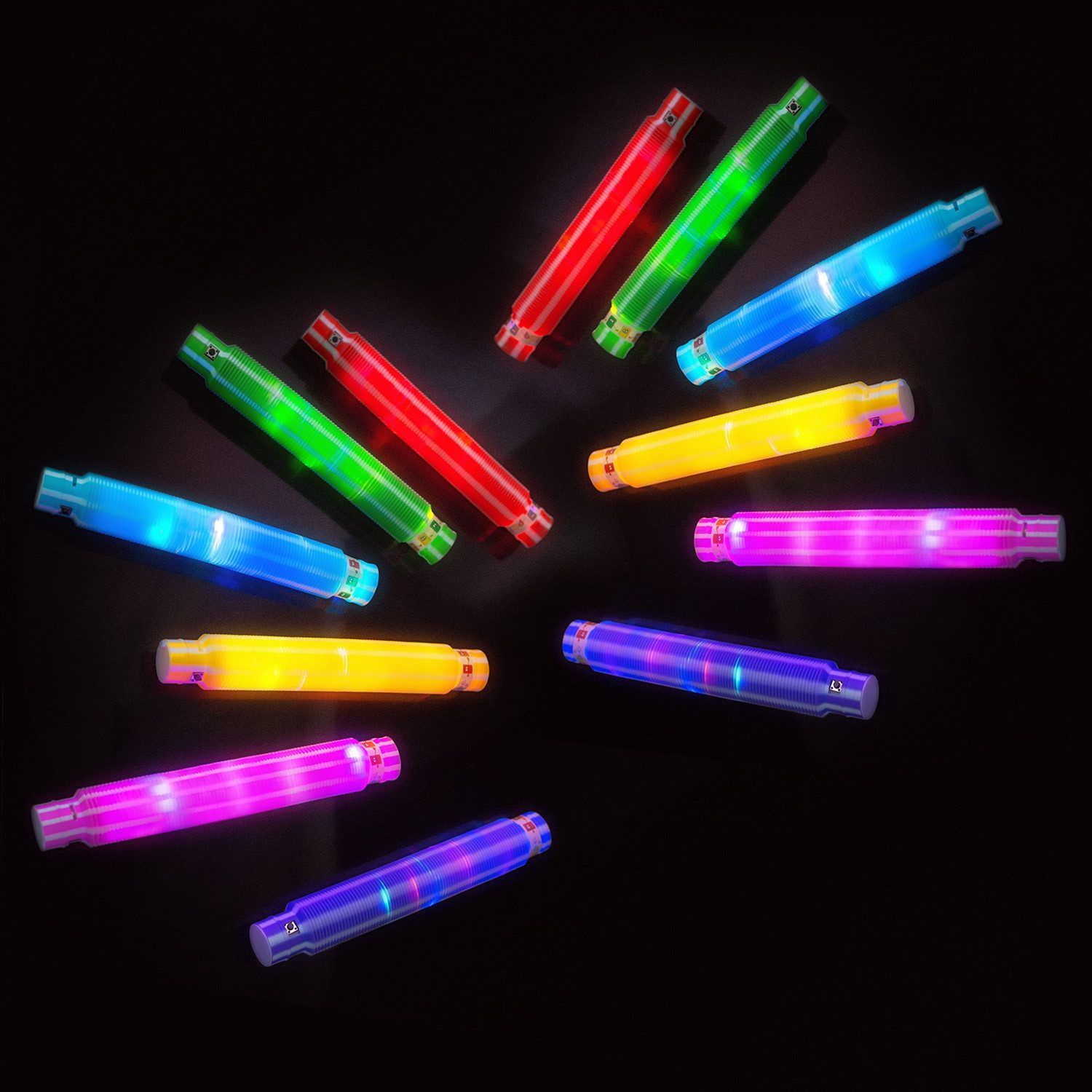 PRECORN Knicklicht 12 Stück LED Pop Tubes Fidget Toy Set Kindergeburtstag D günstig online kaufen