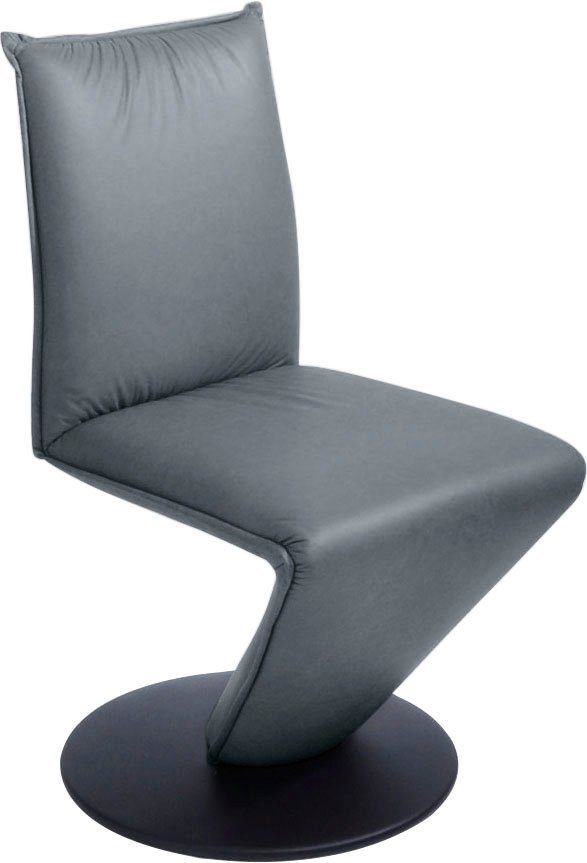 Drehstuhl K+W Wohnen Drive, in Drehteller Struktur schwarz Stuhl mit & Komfort Metall Sitzschale, federnder