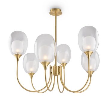 Maytoni Deckenleuchte Deckenleuchte Aura in Gold und Transparent E14 6-flammig, keine Angabe, Leuchtmittel enthalten: Nein, warmweiss, Deckenlampe, Deckenbeleuchtung, Deckenlicht