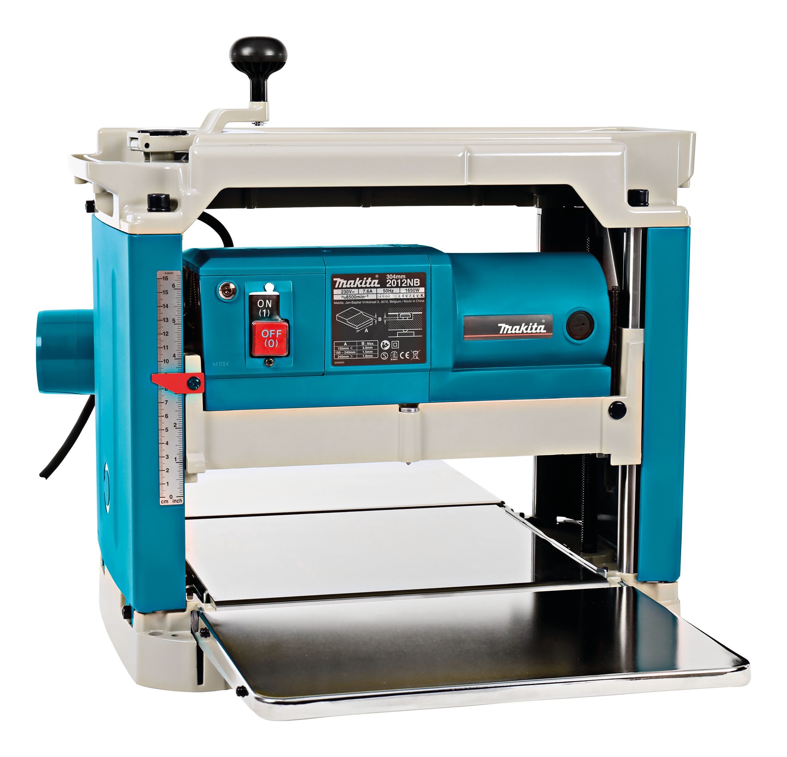 Makita Elektrohobel, Hobelbreite: 304 in mm, Dickenhobel 1.650 W, 2012NB, - im Karton