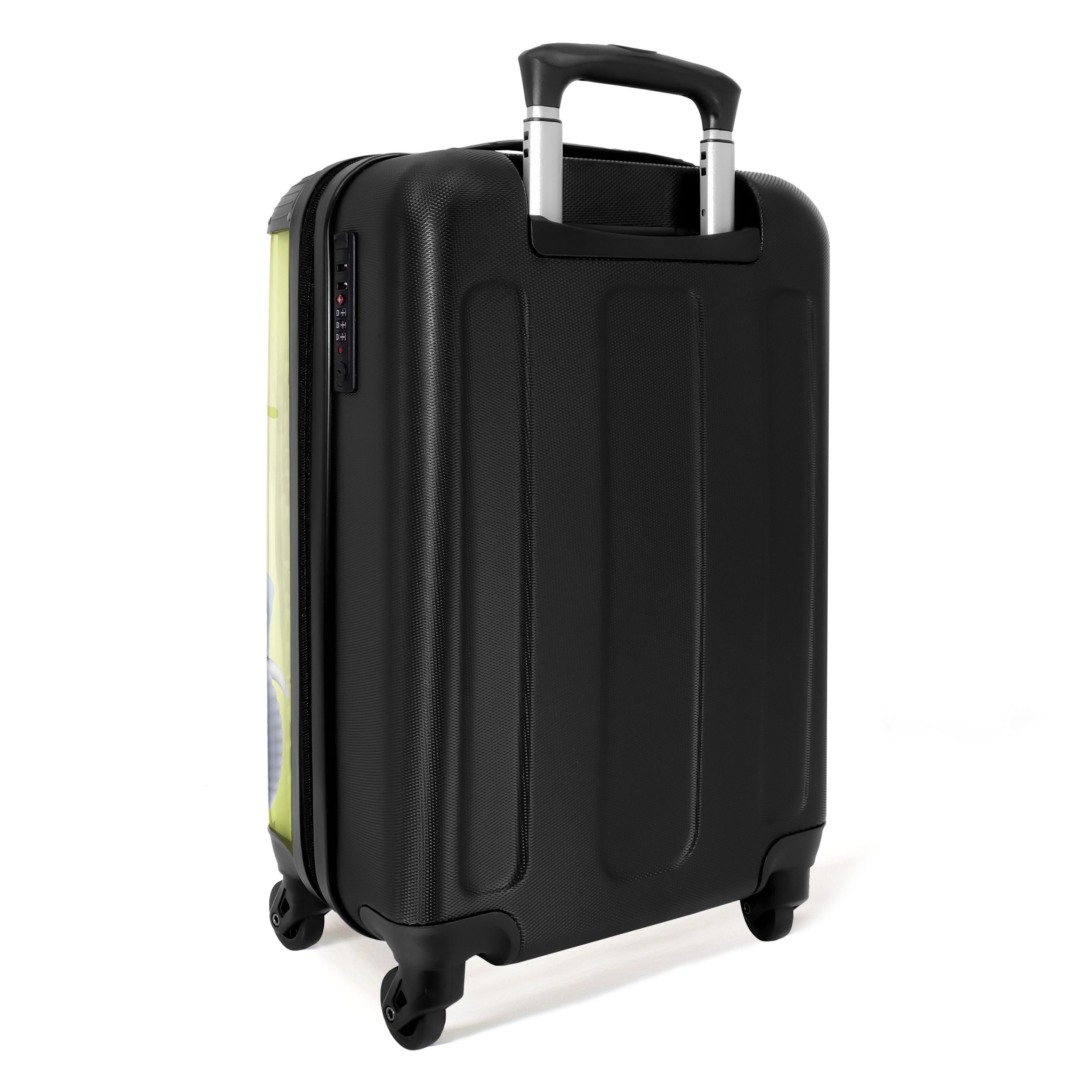 NoBoringSuitcases.com© Kinderkoffer Dschungeltiere - Natur - Kinder - Giraffe 55x35x20cm, 4 Rollen, Kinder Koffer Klein, Trolley Handgepäck, Reisekoffer
