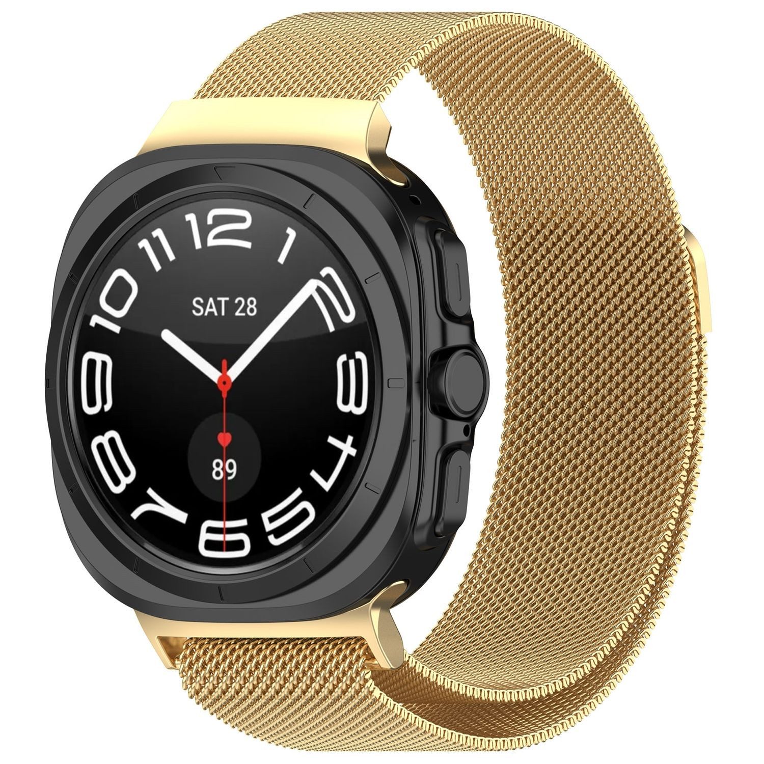 Smartwatch-Armband Für Samsung Galaxy Watch Ultra 47mm Metall Mesh Ersatz Armband Gold