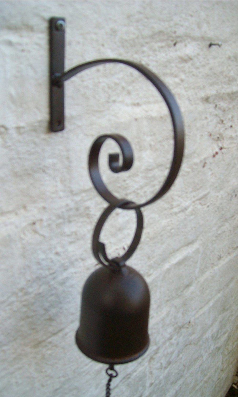 Türglocke, - Wandhaken Wanddekoobjekt Deko-Impression Klangvolle Klingel, Tür u. St) (1 Kette Glocke, mit
