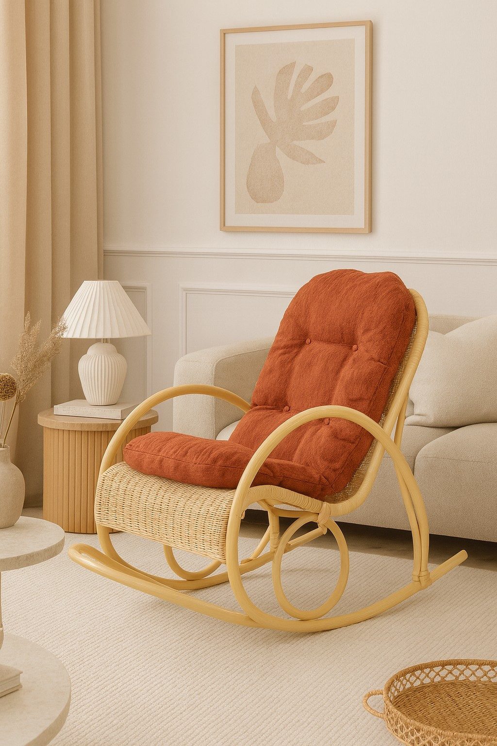 moebel-direkt-online Schaukelstuhl Luisa (Inklusive Kissenauflage), Naturma günstig online kaufen