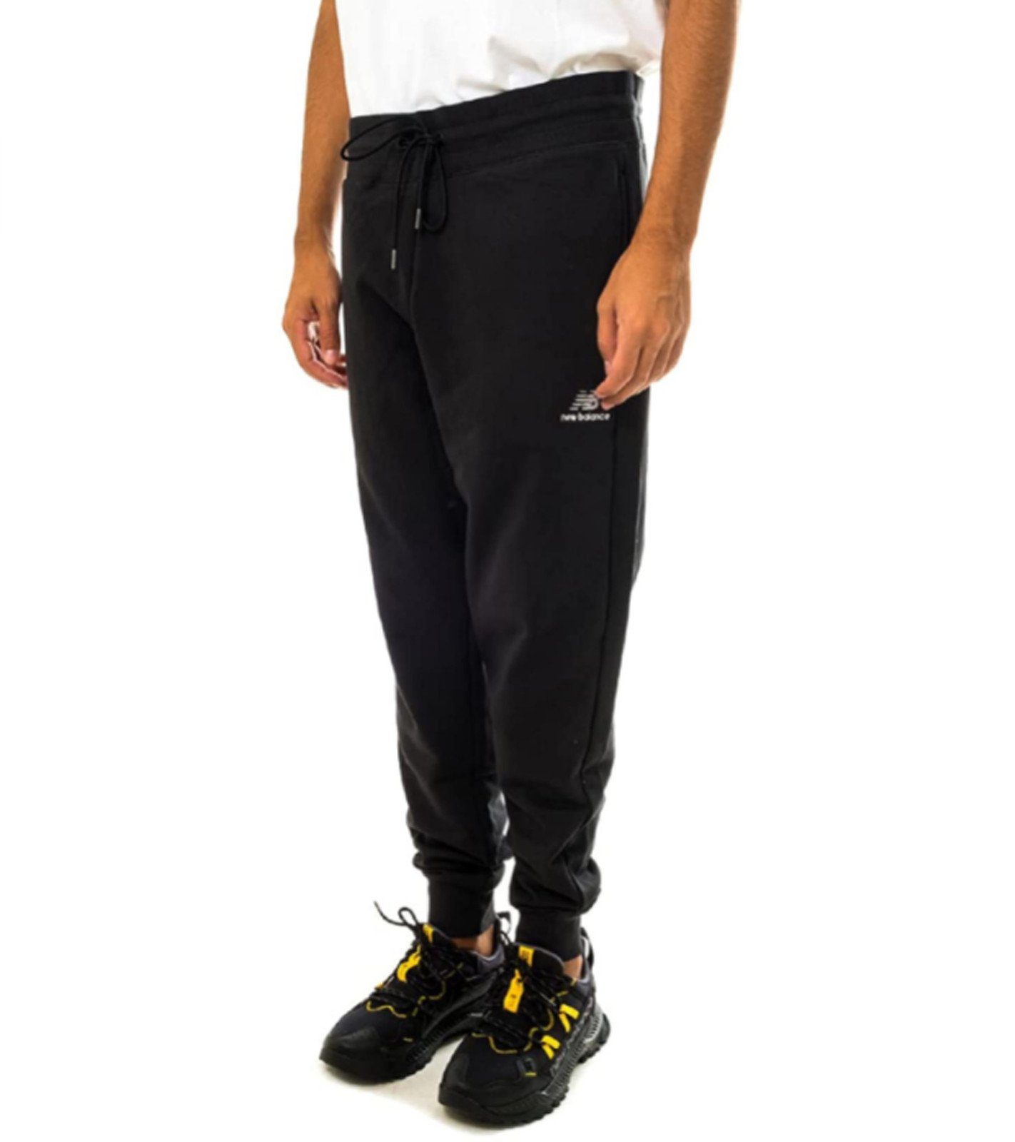 New Balance New Pant Sporthose Schwarz Sweathose Embroidered Herren Balance Jogging-Hose Jogginghose Essentials